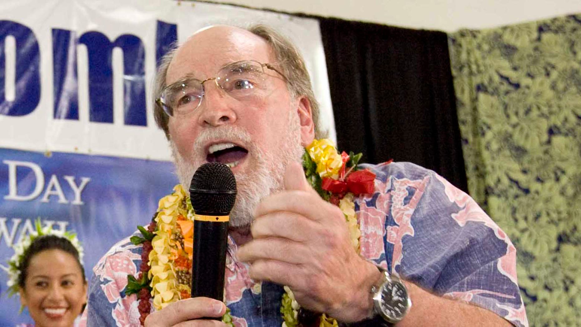 Sept. 18, 2010: Democratic gubernatorial candidate and former U.S. Rep. Neil Abercrombie, addresses his supporters at his campaign headquarters. (AP)