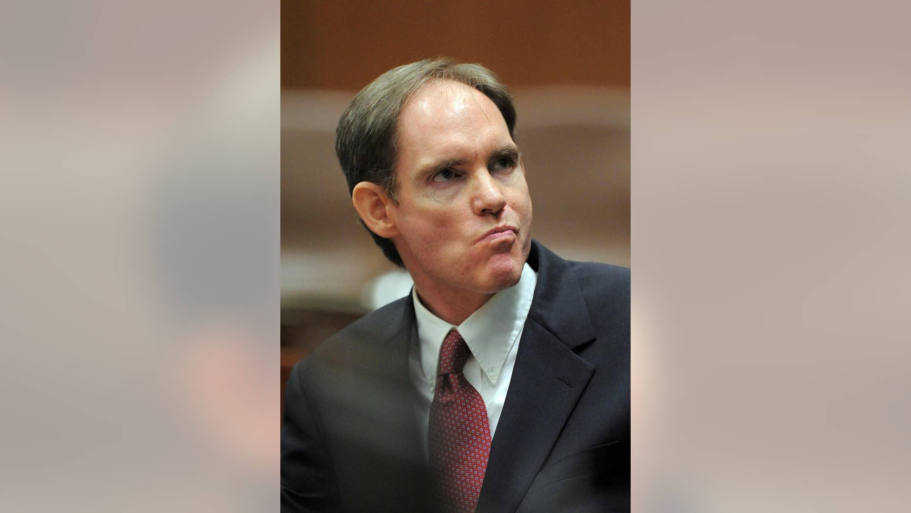 File-This July 27, 2009, file photo shows Cameron Brown at the Clara Shortridge Foltz Criminal Justice Center in Los Angeles. Brown, 53, a former airline baggage handler, was found guilty of hurling his daughter, Lauren Sarene Key, from Inspiration Point in Rancho Palos Verdes in November 2000 amid a bitter custody dispute with her mother. The first-degree murder conviction in May, 2015, came about a dozen years after Brown was arrested and followed two previous trials when jurors decided the death was a crime, but they couldn't agree whether it was murder or manslaughter. (Brad Graverson/The Daily Breeze via AP)