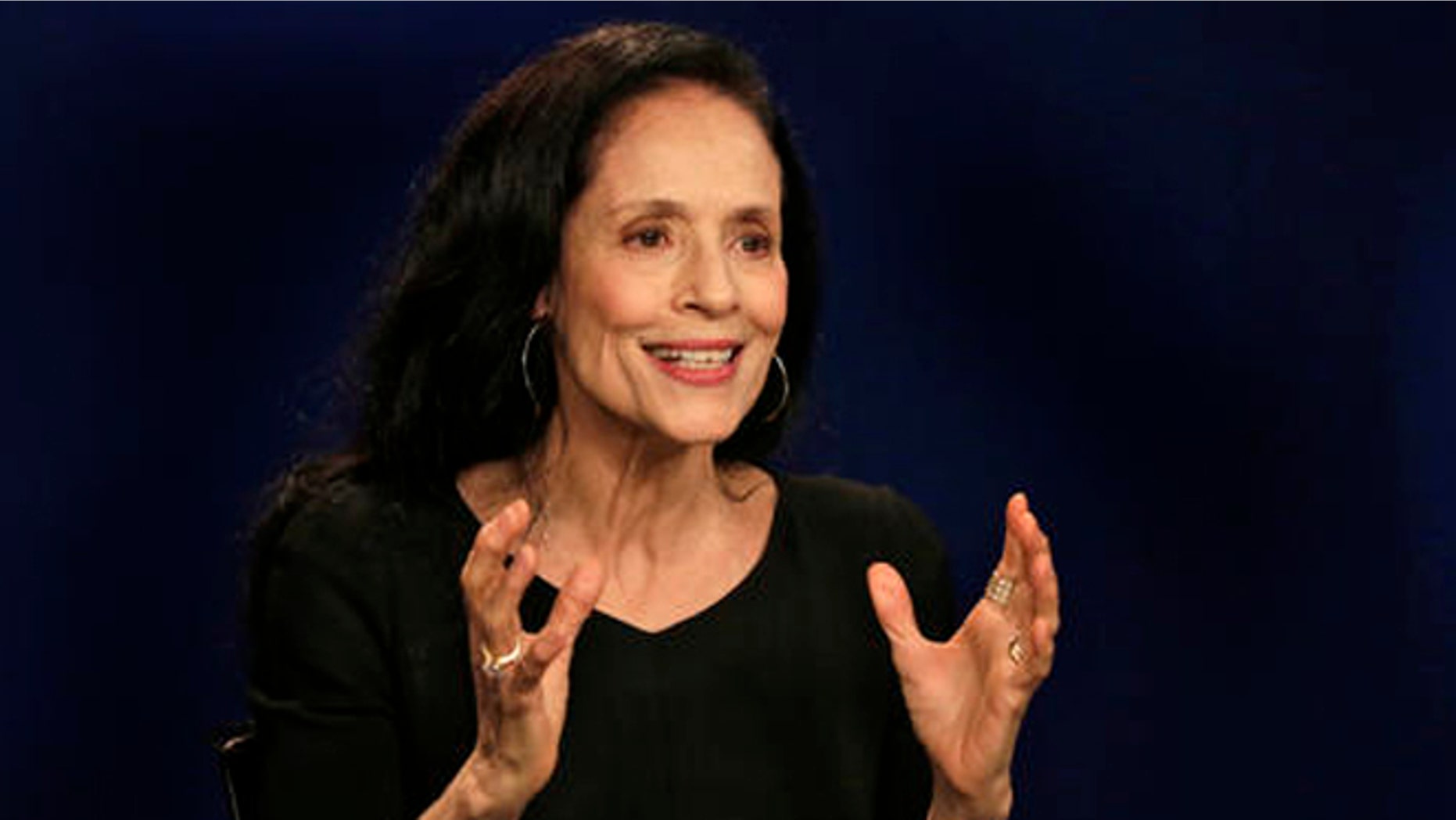 This Nov. 11, 2016 photo shows Brazilian actress Sonia Braga during an interview about her new film, "Aquarius," in New York. Braga plays a widow and retired music critic reluctant to sell the seaside apartment that holds her most cherished memories. (AP Photo/Richard Drew)