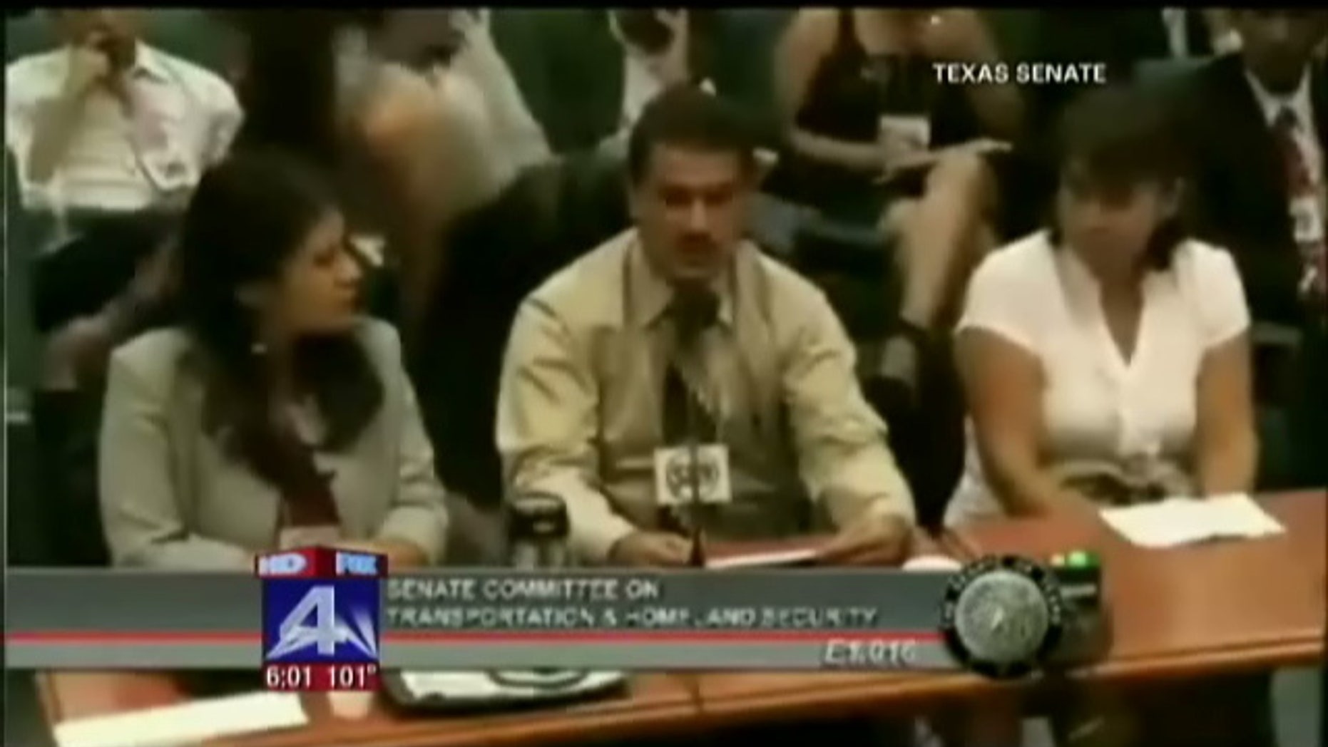 A Texas state senator angrily criticized a man for giving his testimony in Spanish during a committee hearing in Austin on Monday, telling the man to "speak English."