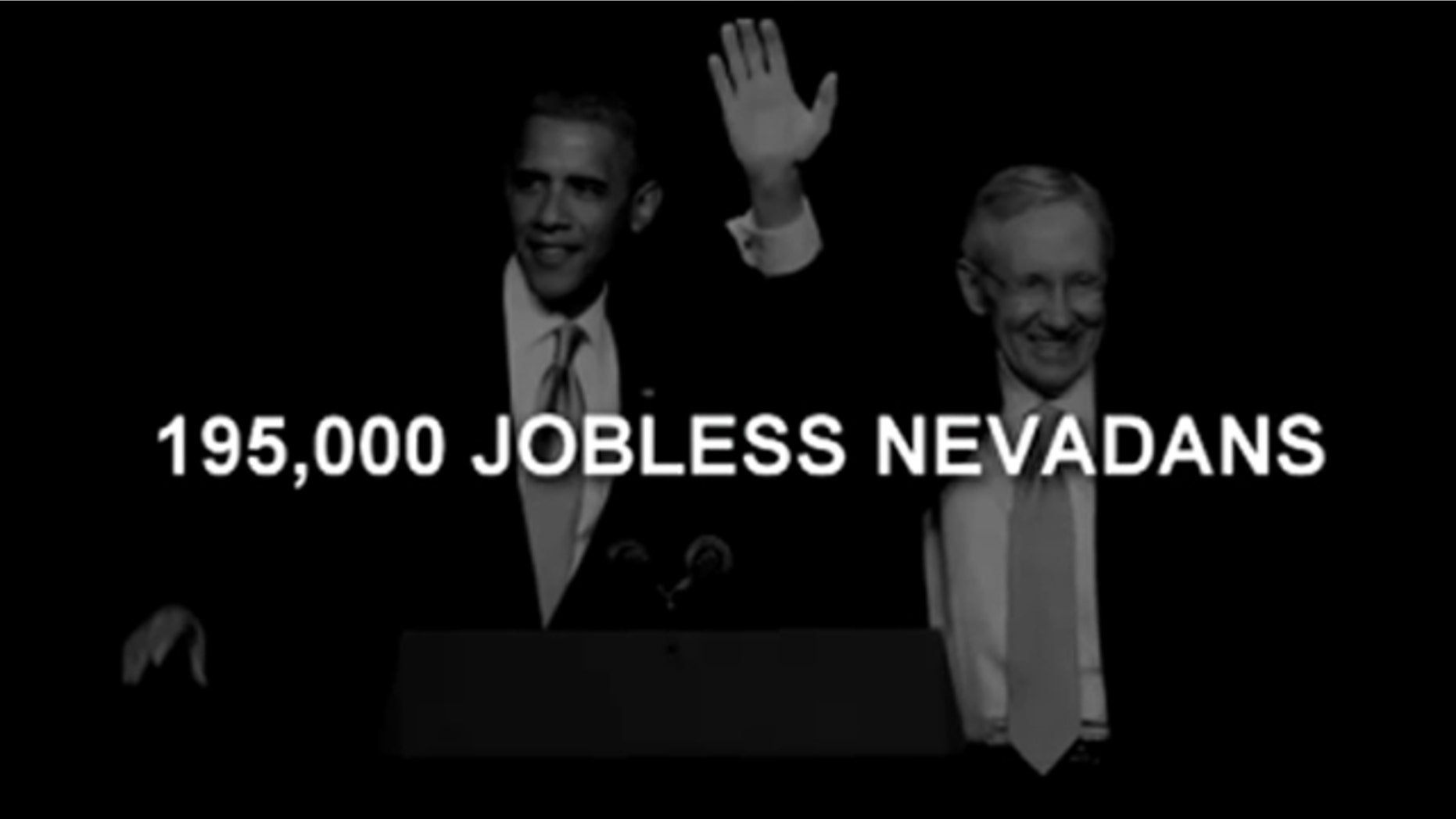Shown here is an image from Nevada Senate candidate Sharron Angle's latest campaign ad. (YouTube)