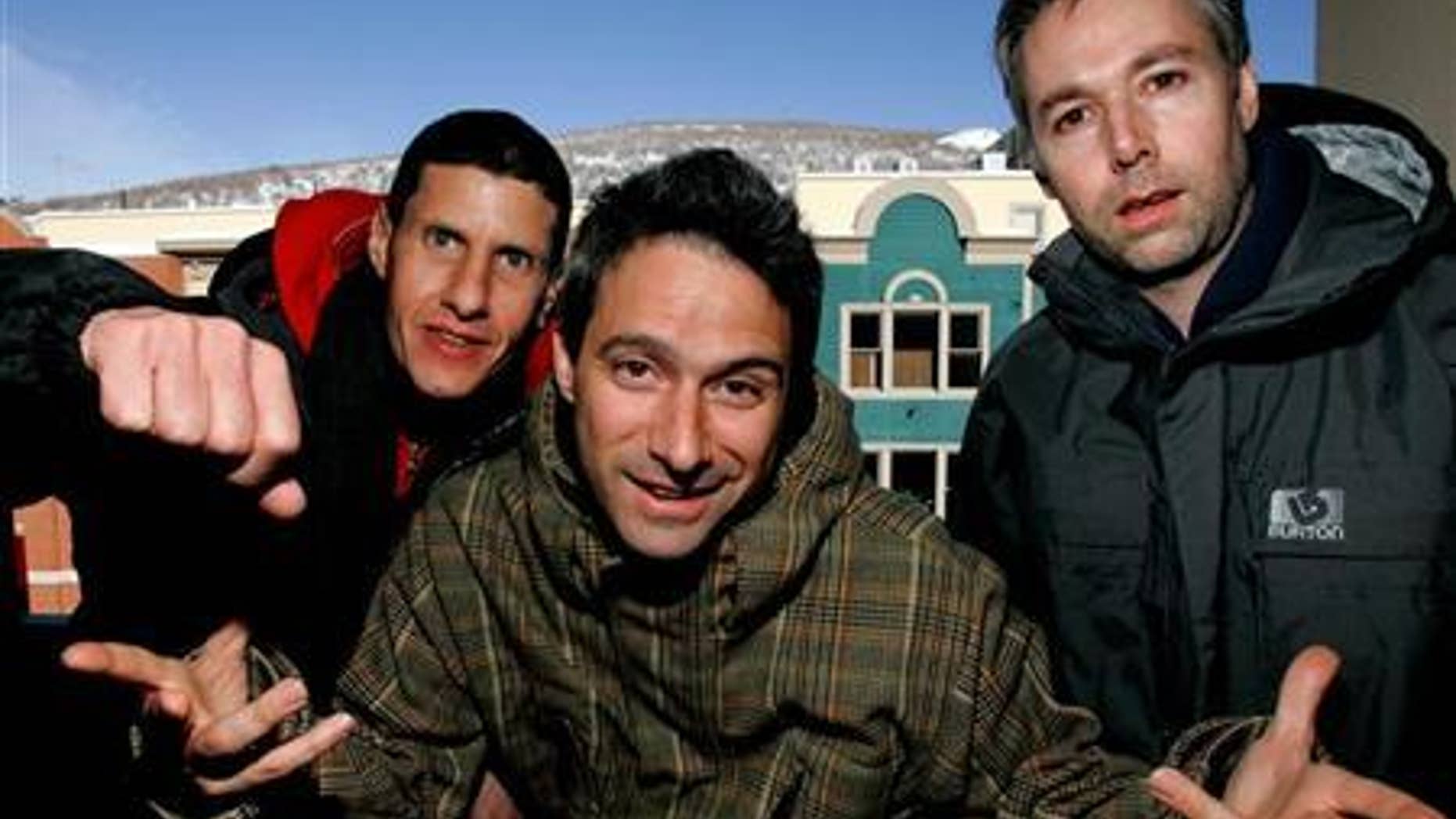 The Beastie Boys (L-R) Mike Diamond, Adam Horowitz and Adam Yauch are photographed at the 2006 Sundance film festival in Park City, Utah, January 22, 2006. REUTERS/Mario Anzuoni