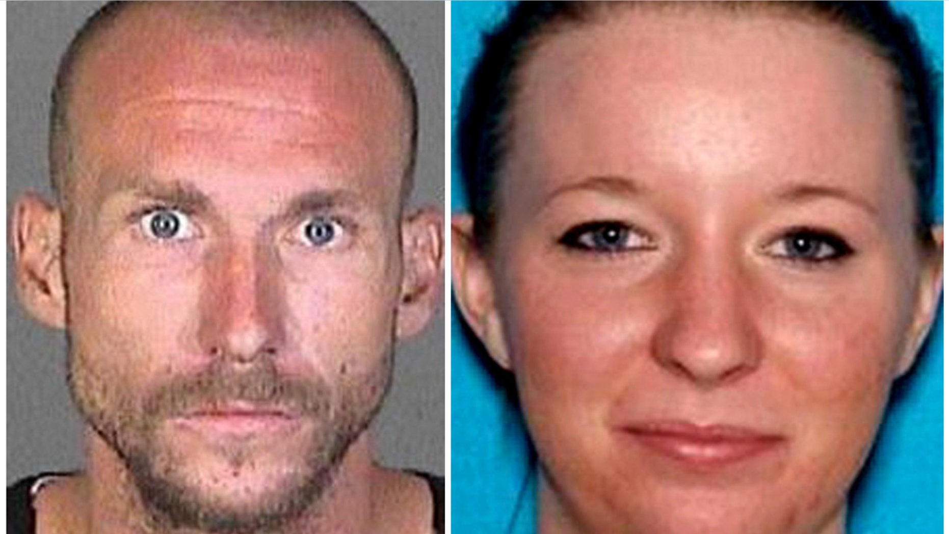 This photo combination provided by the Los Angeles County Sheriff's Department shows Joshua Robertson and Brittany Humphrey.