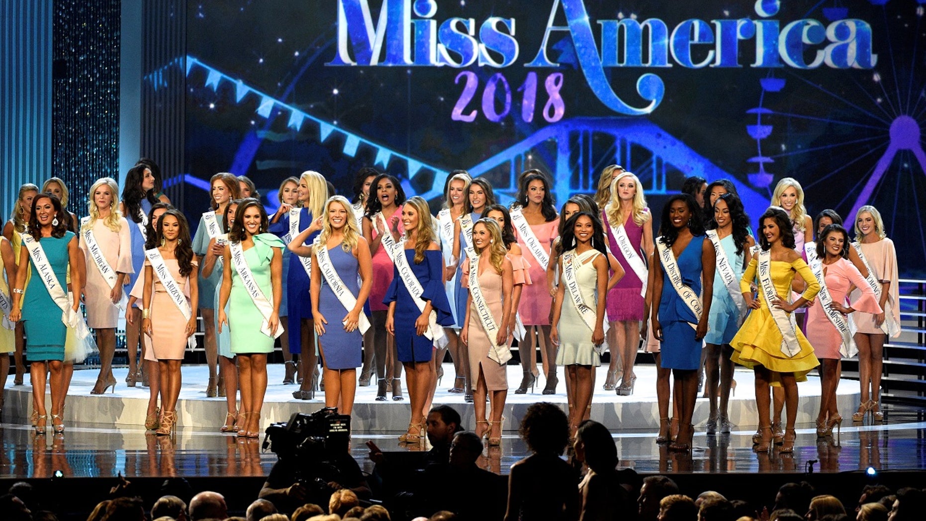 The Miss America organization is raising the maximum age of contestants from 24 to 25. Pictured are contestants in September 2017.