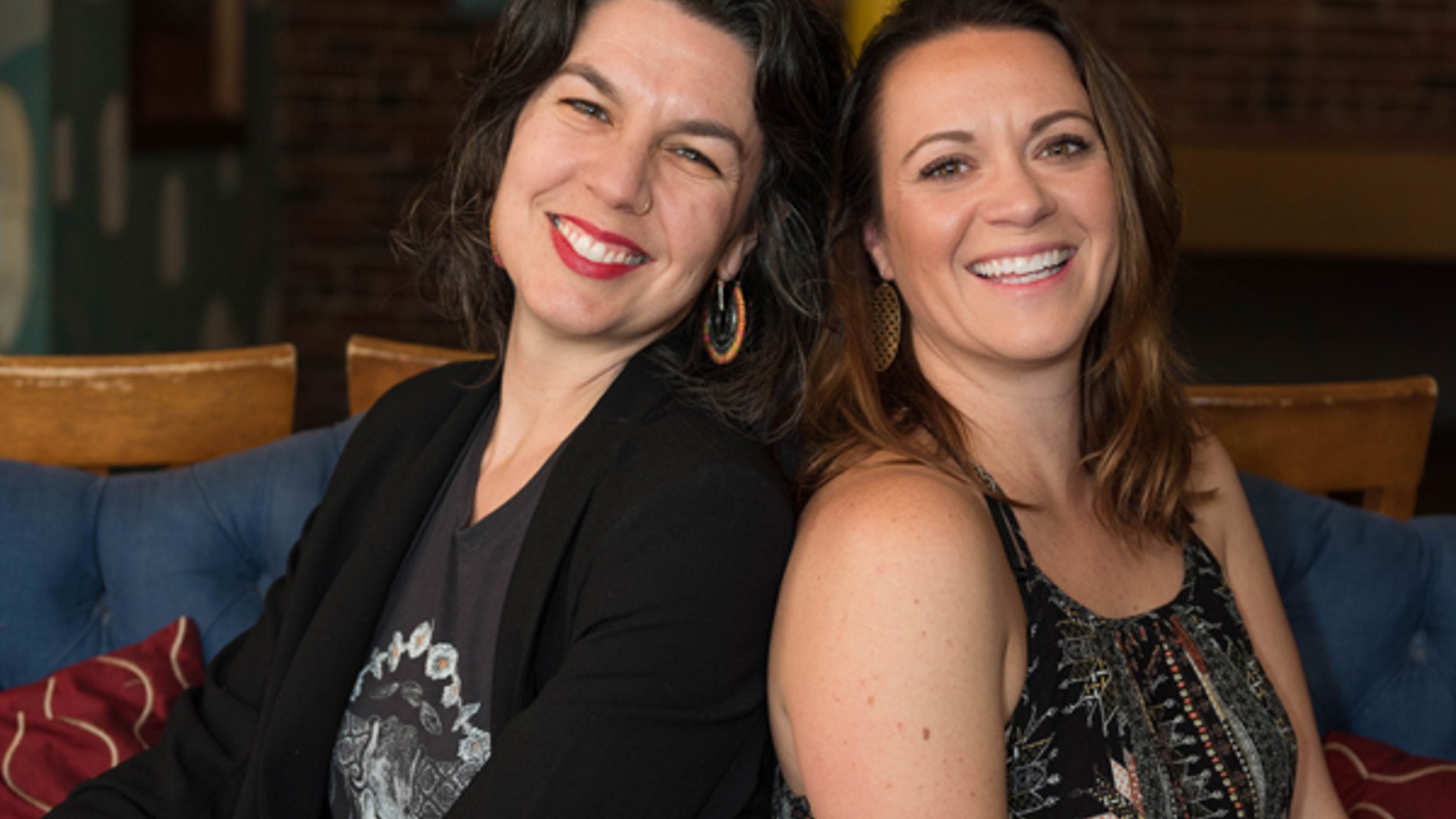 Rachel Weinstein, left, and Katie Brunelle, right, founded The Adulting School in Portland, Maine.