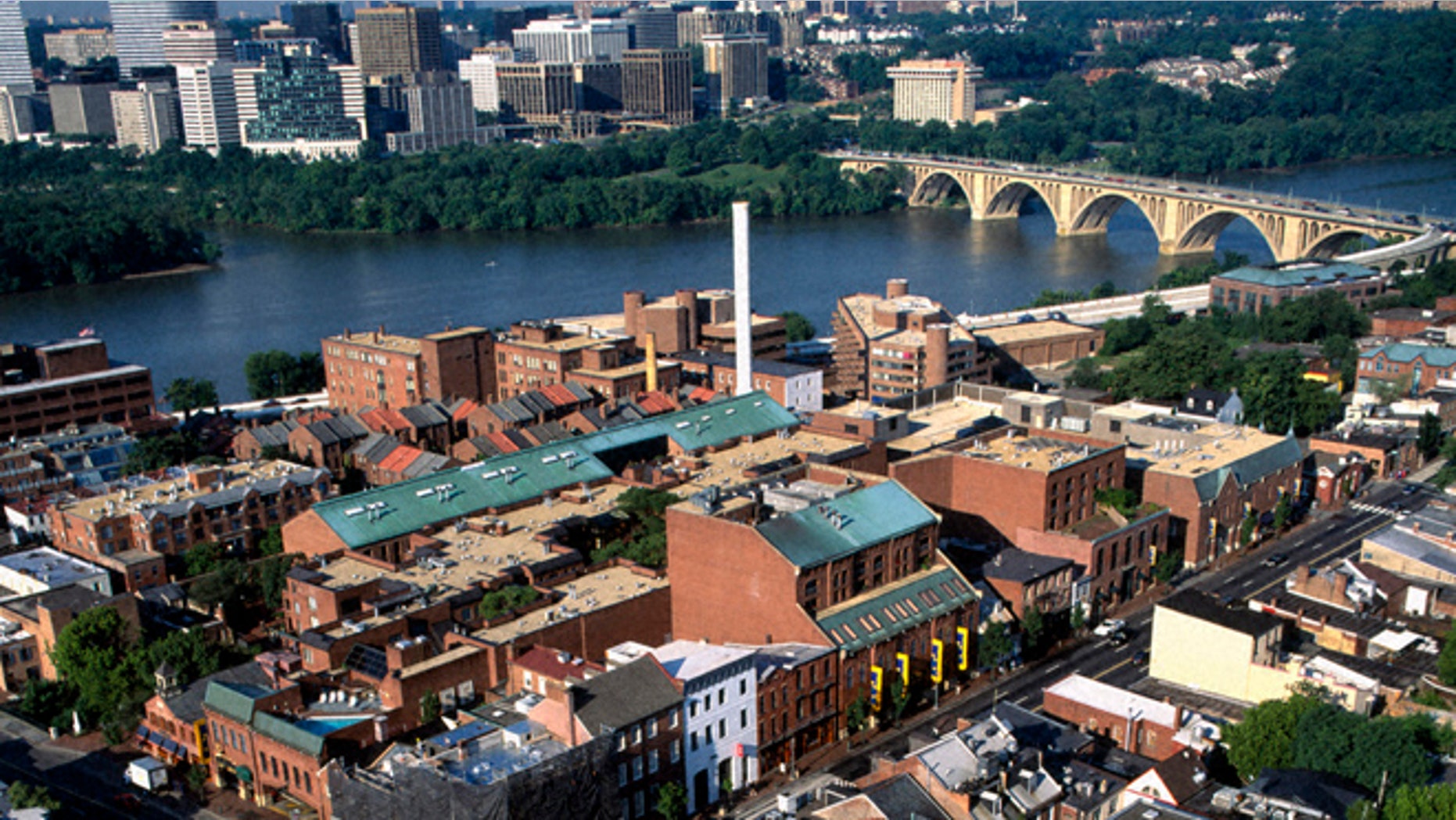 An aerial view of Georgetown