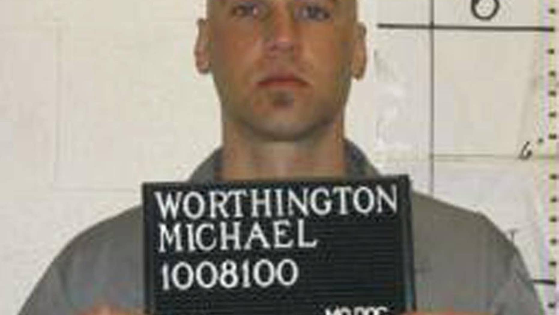 FILE - This April 4, 2007 file photo provided by the Missouri Department of Corrections shows Michael Worthington who is scheduled to die for killing a female neighbor in 1995. His execution would be the first since Joseph Rudolph Wood gasped for air in July, 2014, in Arizona during a lethal injection process that took nearly two hours to complete. (AP Photo/Missouri Department of Corrections, File)