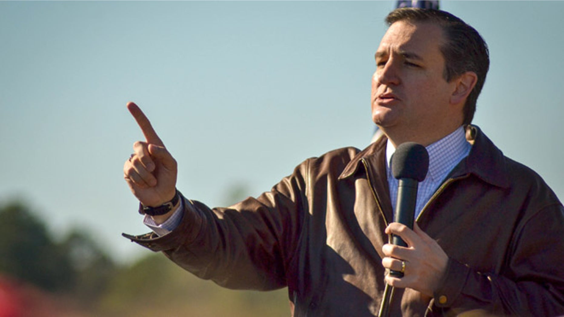 Republican presidential candidate Sen. Ted Cruz (R-TX) speaks to crowd during a campaign rally at Ottawa Farms December 19, 2015 in Bloomingdale, Georgia. (Photo by Nicholas Pilch/Getty Images)