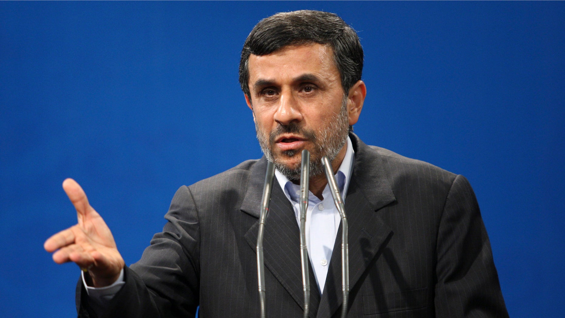 Oct. 29, 2011: Iranian President Mahmoud Ahmadinejad, gestures, as he delivers his speech during a meeting with guests of The Press Union of the Islamic World, at the presidency compound, in Tehran, Iran.