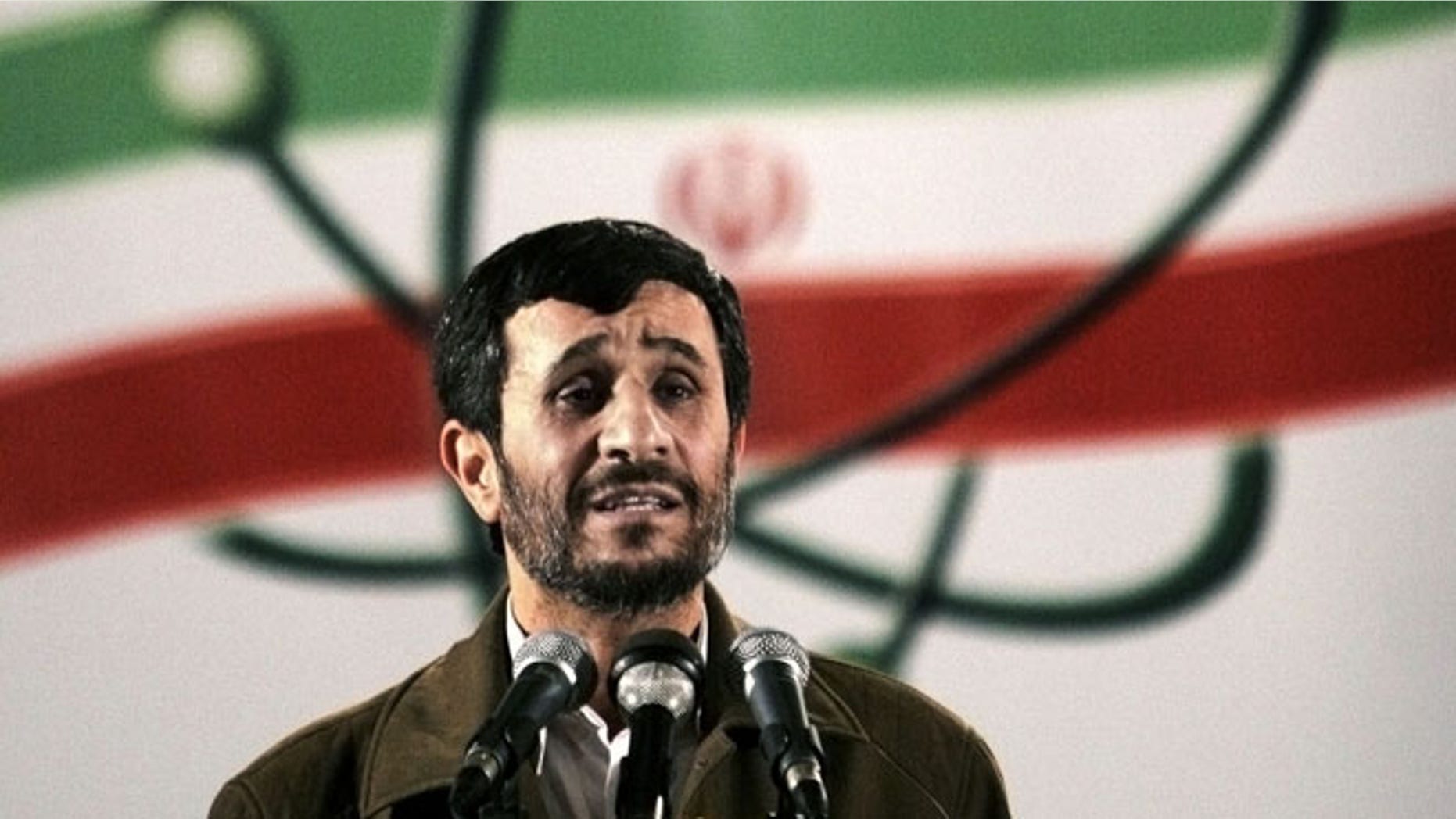 April, 9, 2007: Iranian President Mahmoud Ahmadinejad speaks at a ceremony in Iran's nuclear enrichment facility in Natanz, Iran.