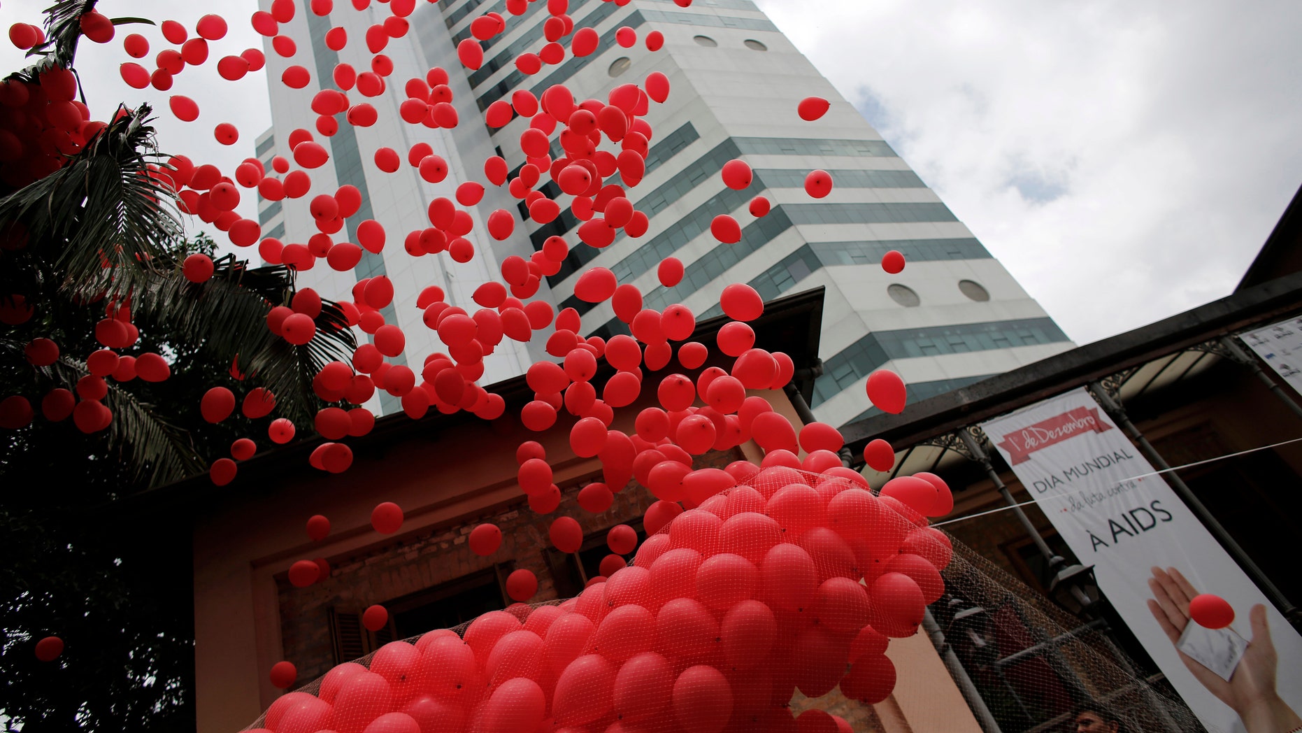 File photo - Red balloons are released to mark World Aids Day at the Emilio Ribas Hospital in Sao Paulo Dec. 1, 2014. (REUTERS/Nacho Doce)