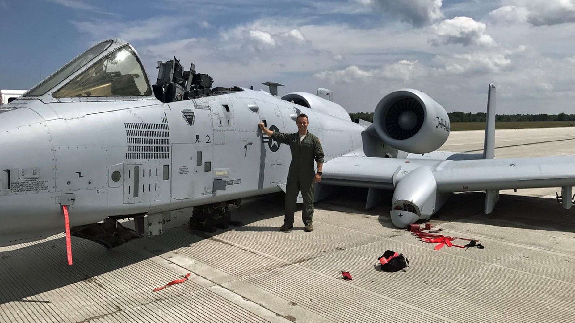 Capt. Brett DeVries, an A-10 Thunderbolt II pilot of the 107th Fighter Squadron from Selfridge Air National Guard Base in Michigan, was forced to make an emergency landing on July 20 after a malfunction.