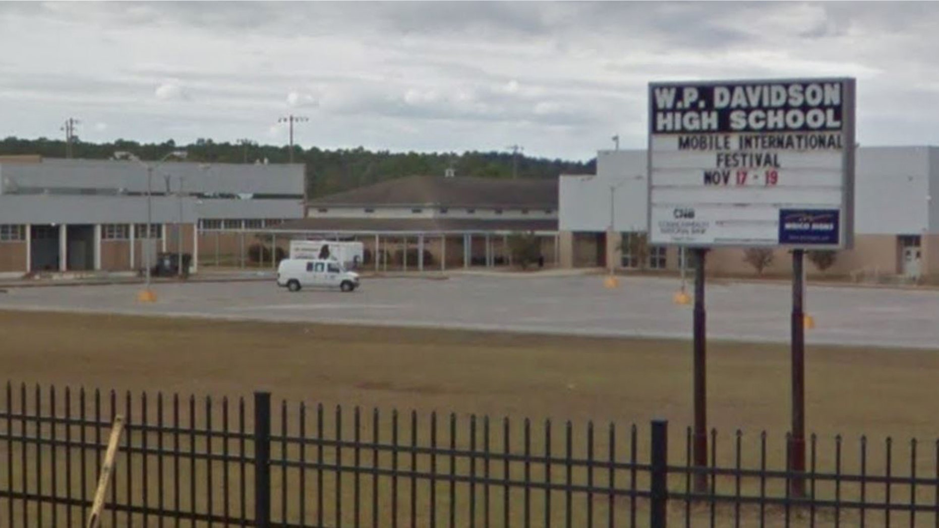 Outside Davidson High School in Mobile, Ala.