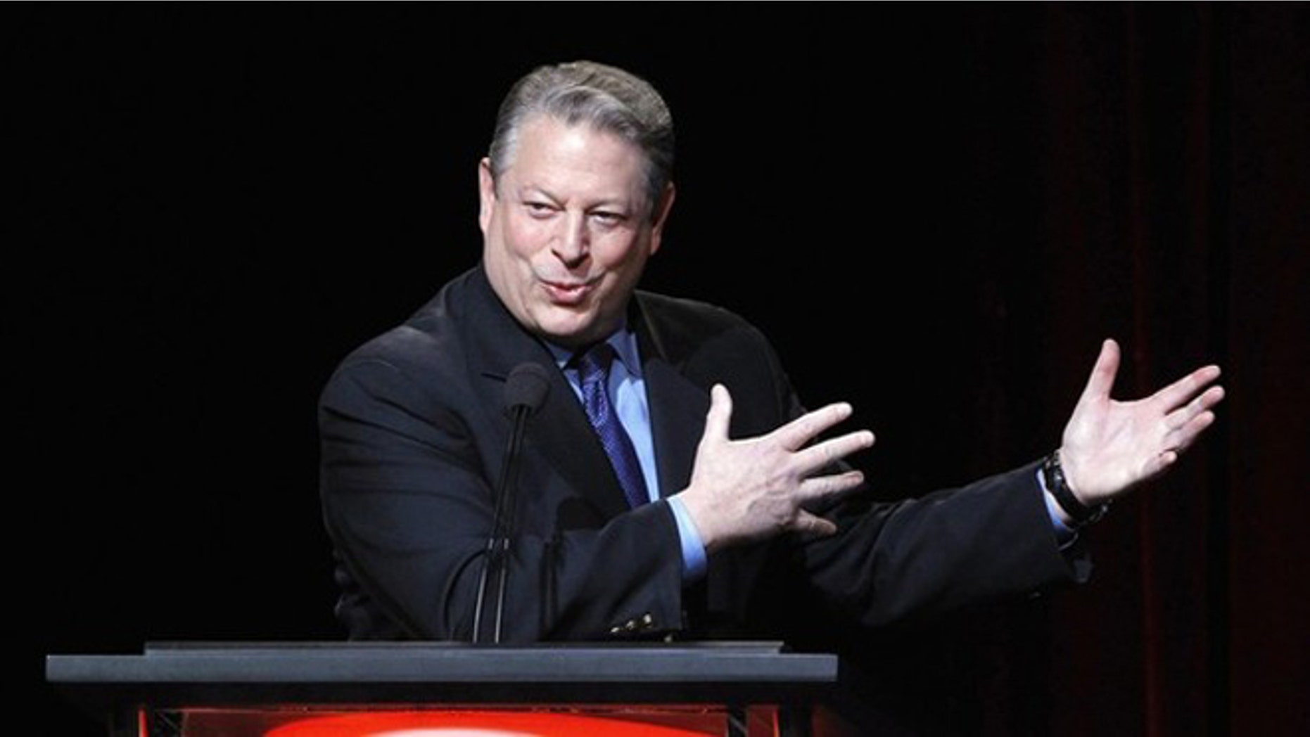 Jan. 13, 2012: Former U.S. Vice President and Current TV Chairman and co-founder Al Gore speaks during the panel for Current TV's "Politically Direct" at the Television Critics Association winter press tour in Pasadena, California.