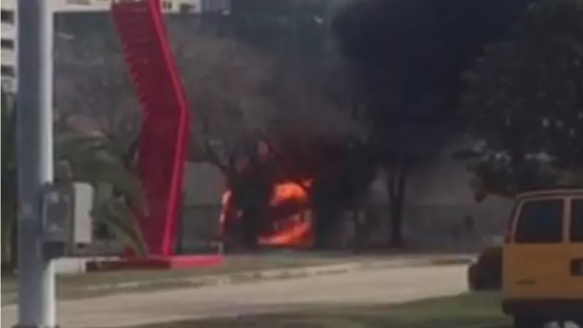 An Alabama fan had a surprising response after her RV caught fire ahead of the Sugar Bowl.