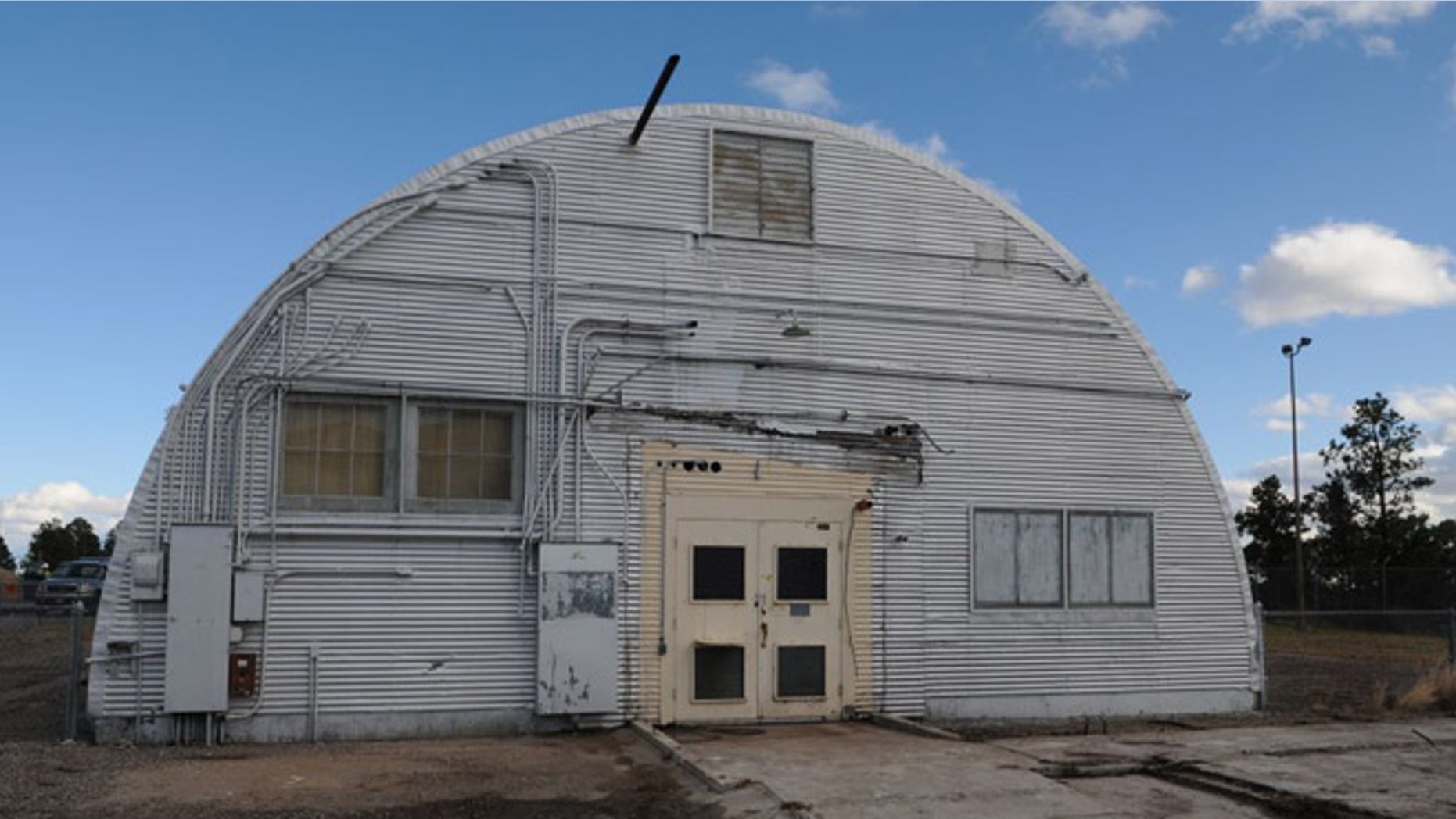 This undated image provided by the Los Alamos National Laboratory shows the Quonset hut where the bomb that was dropped on Nagasaki was assembled.