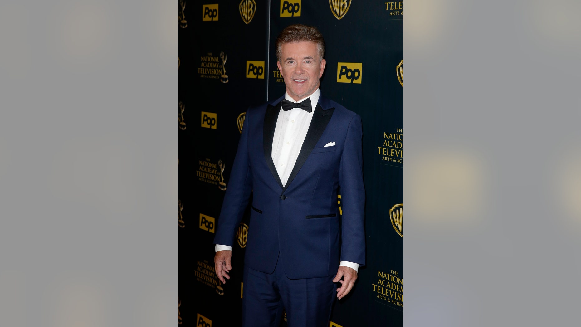 April 26, 2015. Actor Alan Thicke poses backstage at the 42nd Annual Daytime Emmy Awards in Burbank, California.