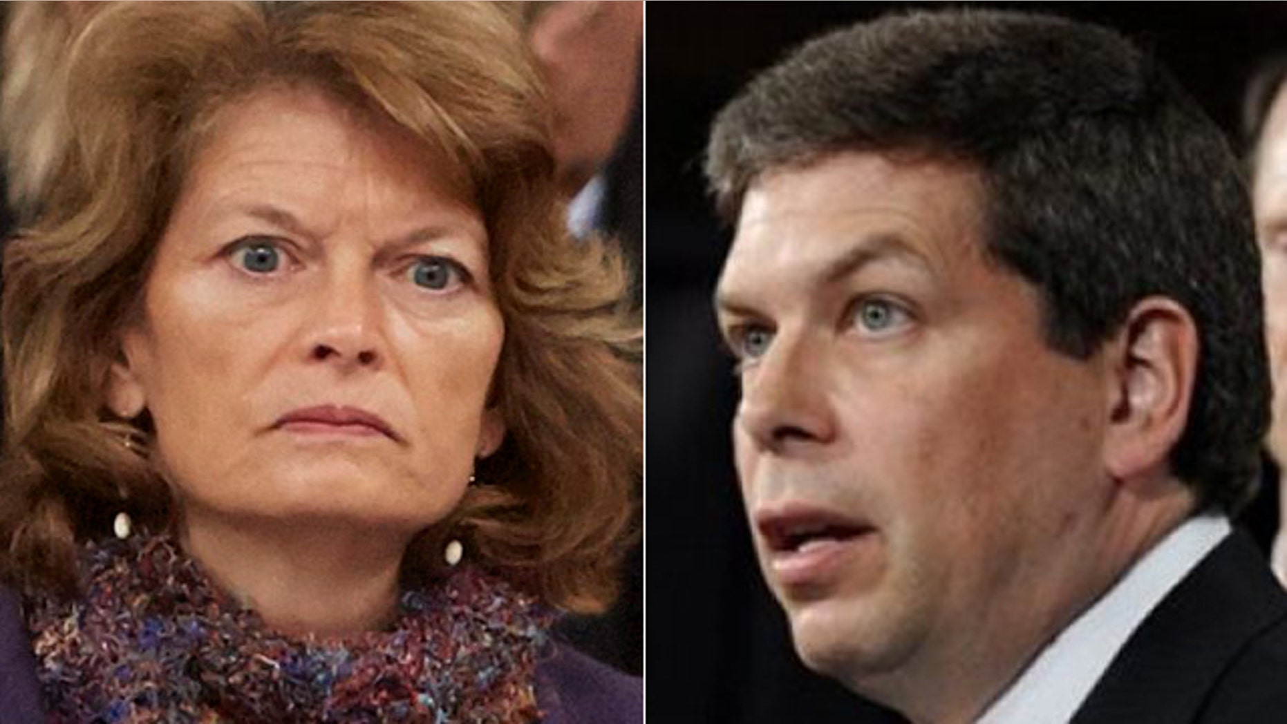Lawyers for Sen. Lisa Murkowski, left, are demanding fellow Alaska Sen. Mark Begich, right, stop using her likeness in his ads.