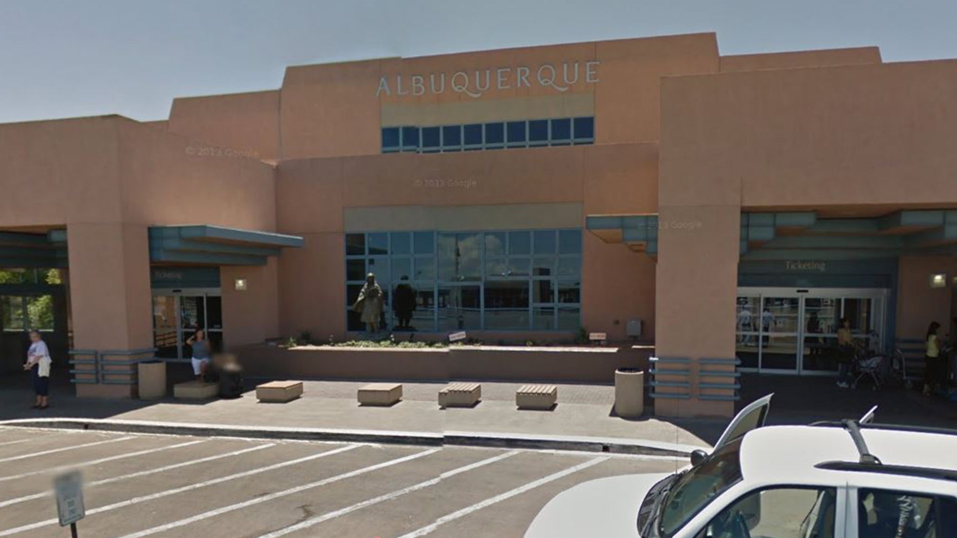 The man, whose name wasn't immediately released, boarded a flight around 8 a.m. Sunday at Albuquerque International Sunport.