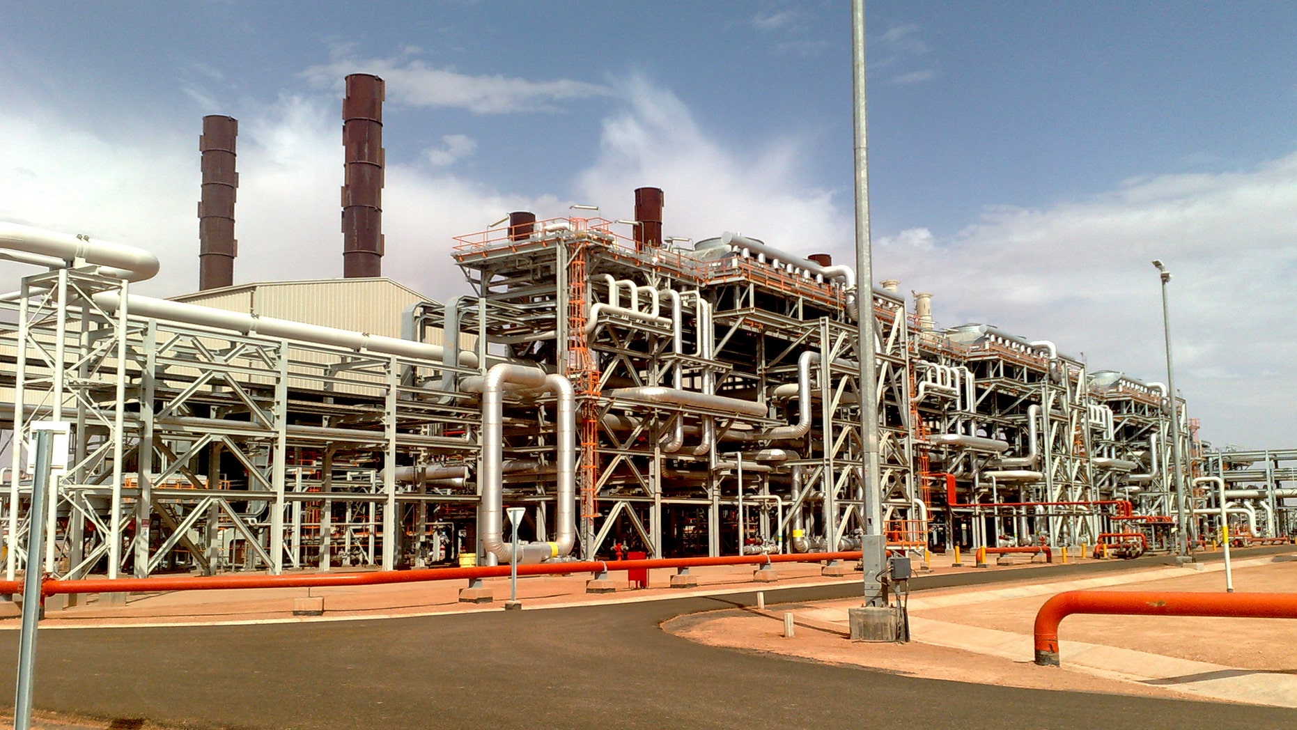 Jan. 16, 2013: This undated image released by BP petroleum company shows the Amenas natural gas field in the eastern central region of Algeria, where Islamist militants raided and took hostages.