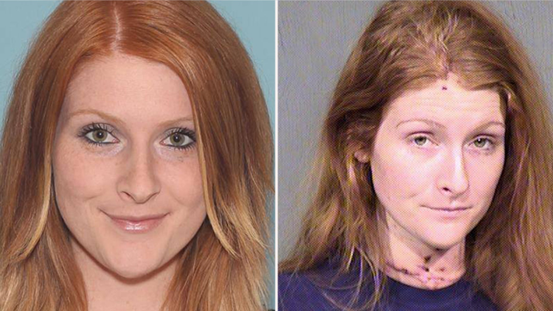 Alyssa Pettibone, alongside her mugshot at right.