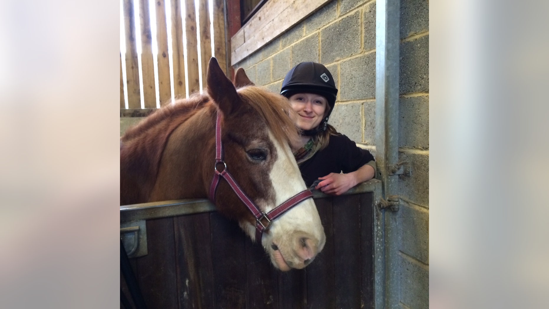 University of Sussex researcher Amy Smith with one of the horses from the study. (University of Sussex)