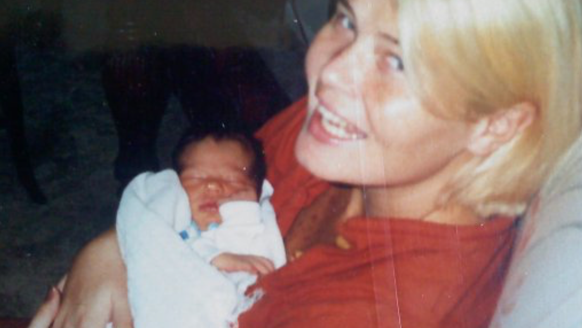 The author with her infant son