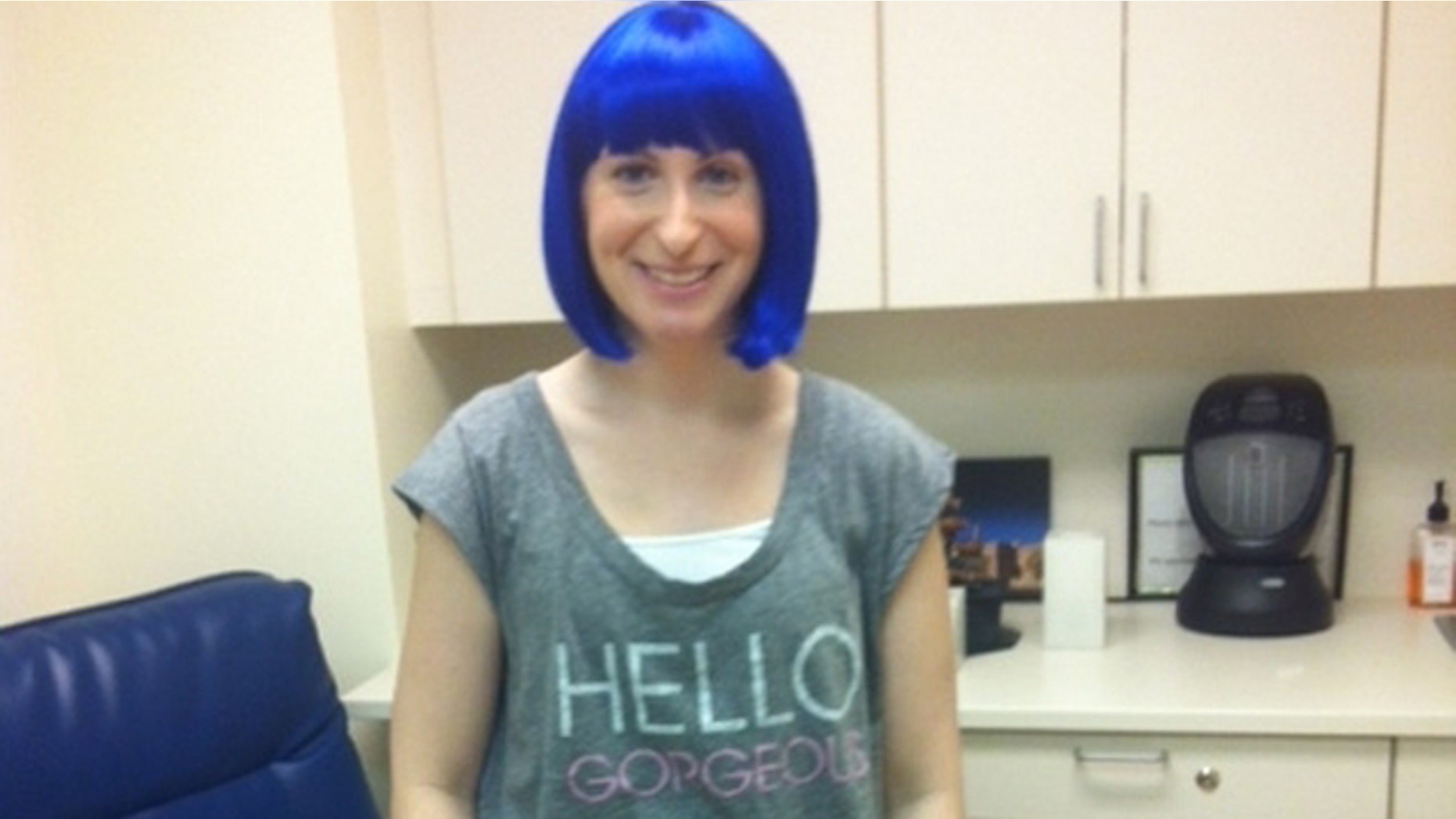 Annie Goodman during a chemotherapy treatment. (Courtesy Annie Goodman)