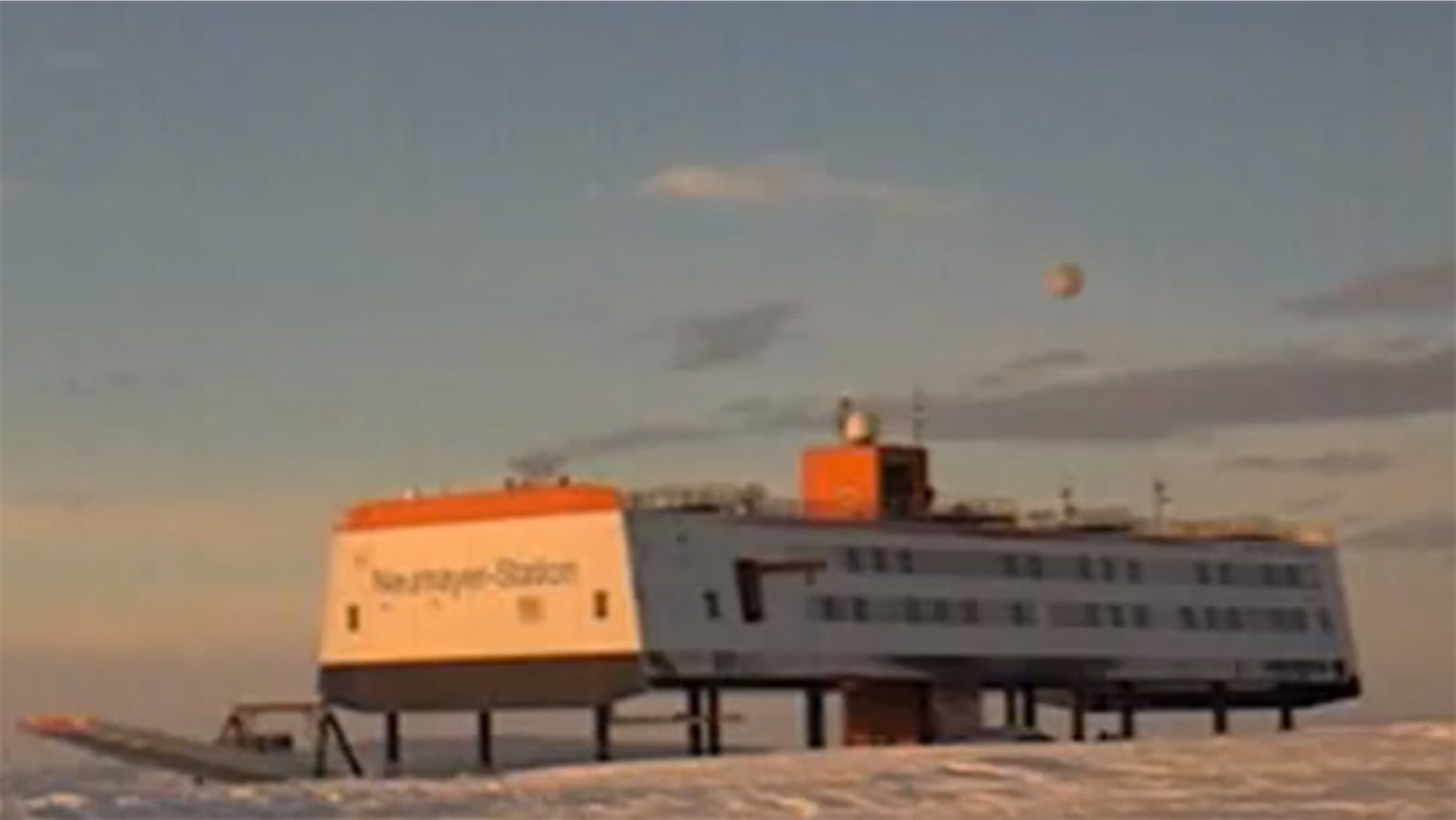 This YouTube screenshot reveals the blurry object floating above the Neumayer-Station III in Antarctica on Aug. 10, 2012. The object has garnered plenty of UFO claims.