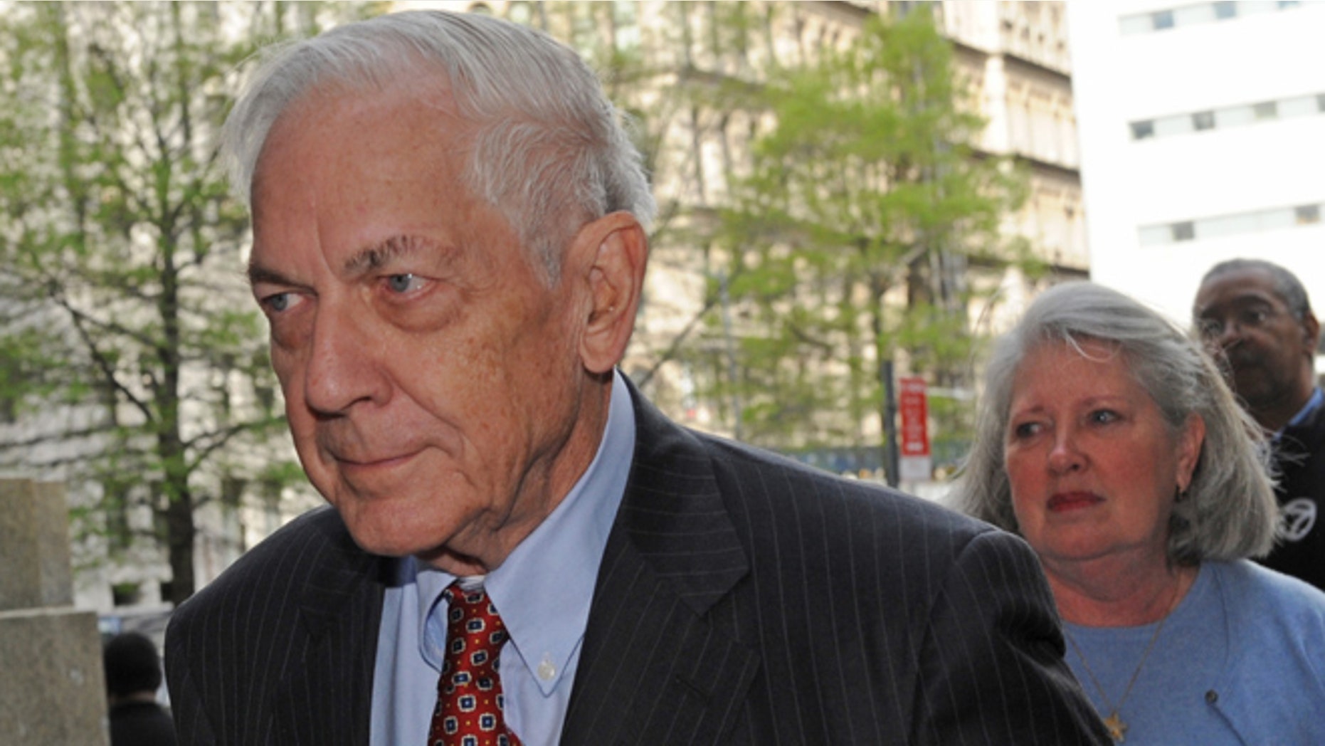 April 29, 2009: Anthony Marshall arrives with his wife Charlene to State Supreme court in New York where Marshall, the son of philanthropist Brooke Astor, was charged with plundering his mothers fortune.