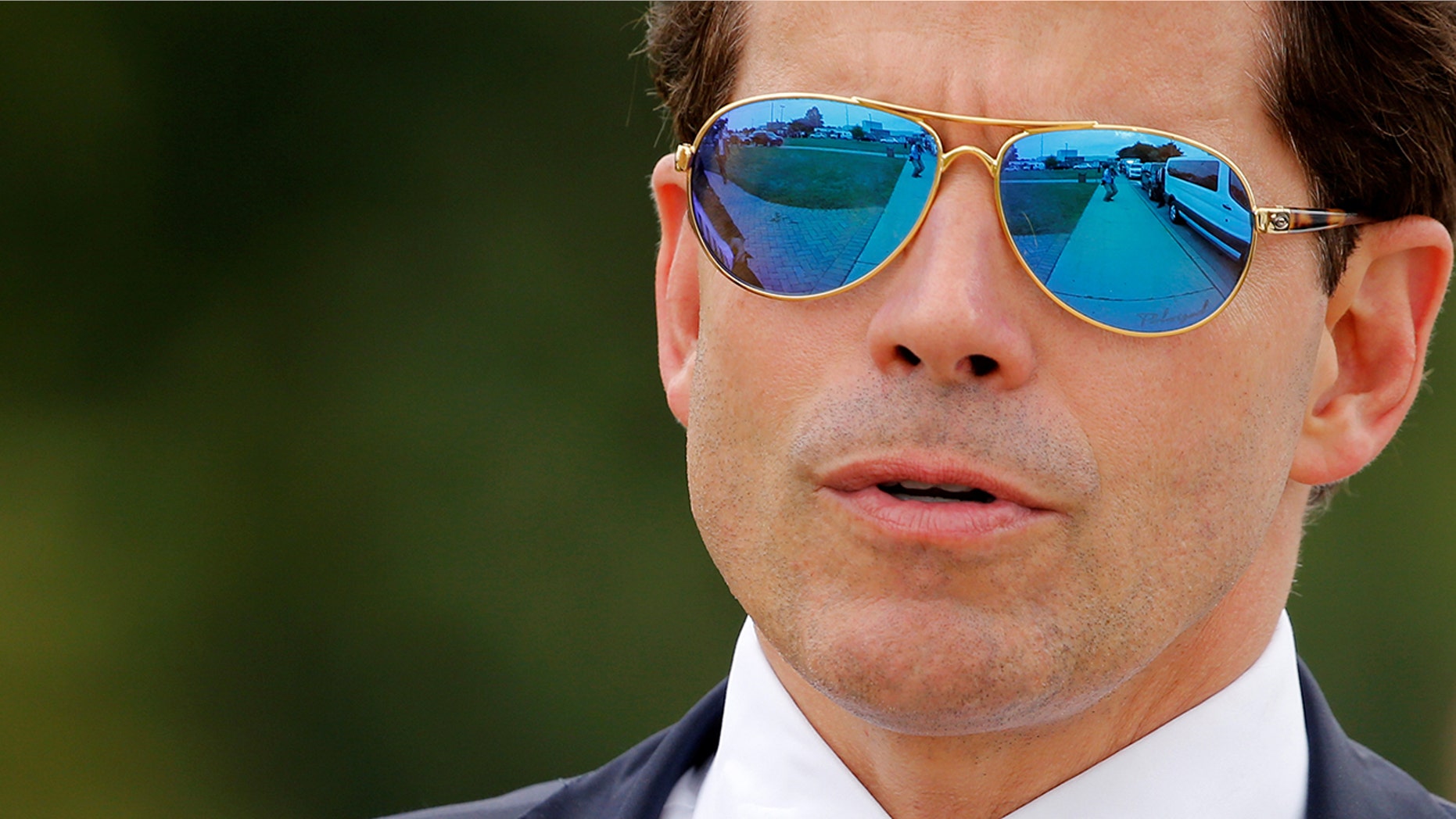 White House Communications Director Anthony Scaramucci accompanies U.S. President Donald Trump for an event about his proposed U.S. government effort against the street gang Mara Salvatrucha, or MS-13, with a gathering of federal, state and local law enforcement officials in Brentwood, New York, U.S. July 28, 2017.