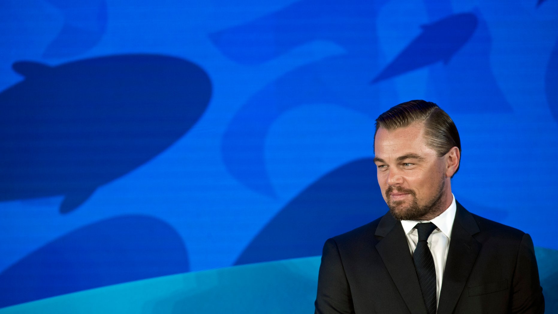 Leonardo Dicaprio speaking at the Our Ocean, One Future conference