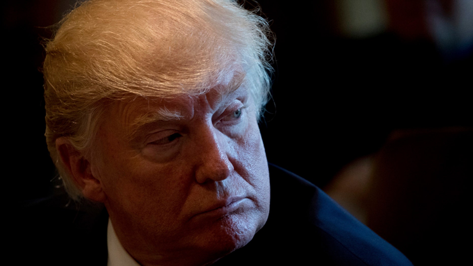 President Donald Trump attends a Cabinet meeting, Monday, June 12, 2017, in the Cabinet Room of the White House in Washington. (AP Photo/Andrew Harnik)