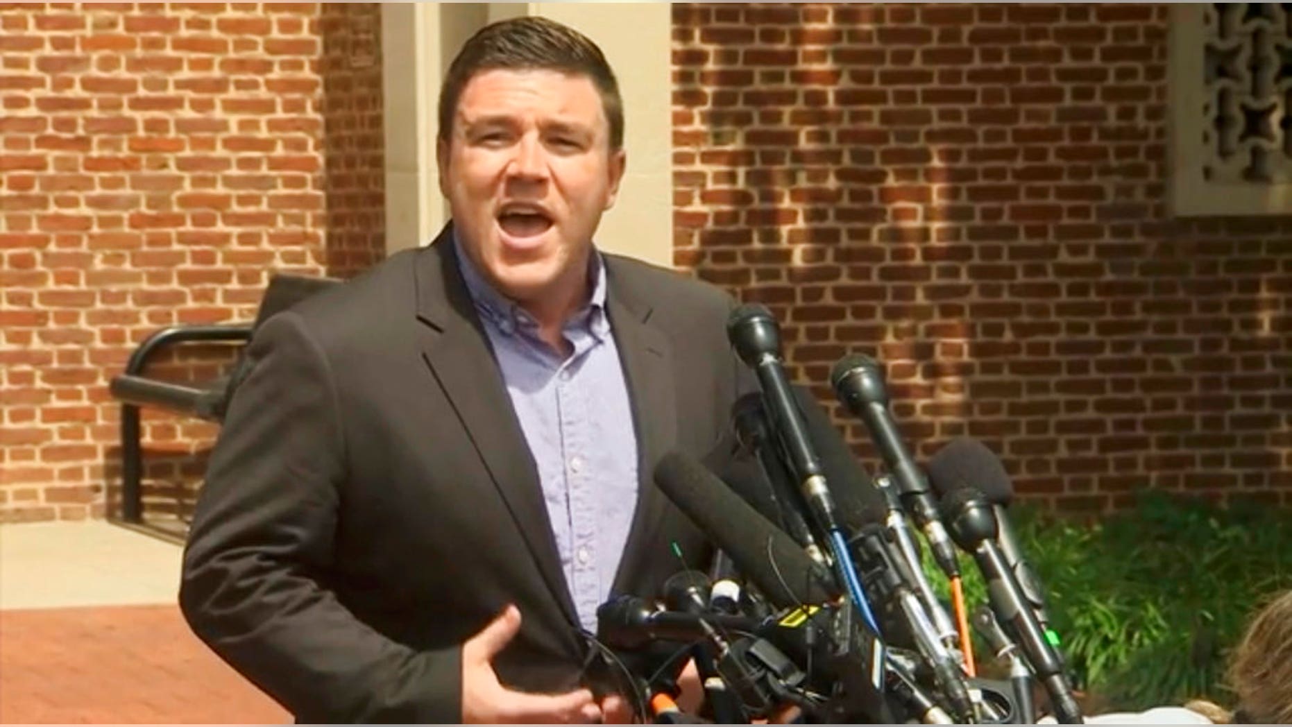 Jason Kessler addressed the media Sunday after the "Unite the Rally" he organized in Charlottesville took place one day earlier.