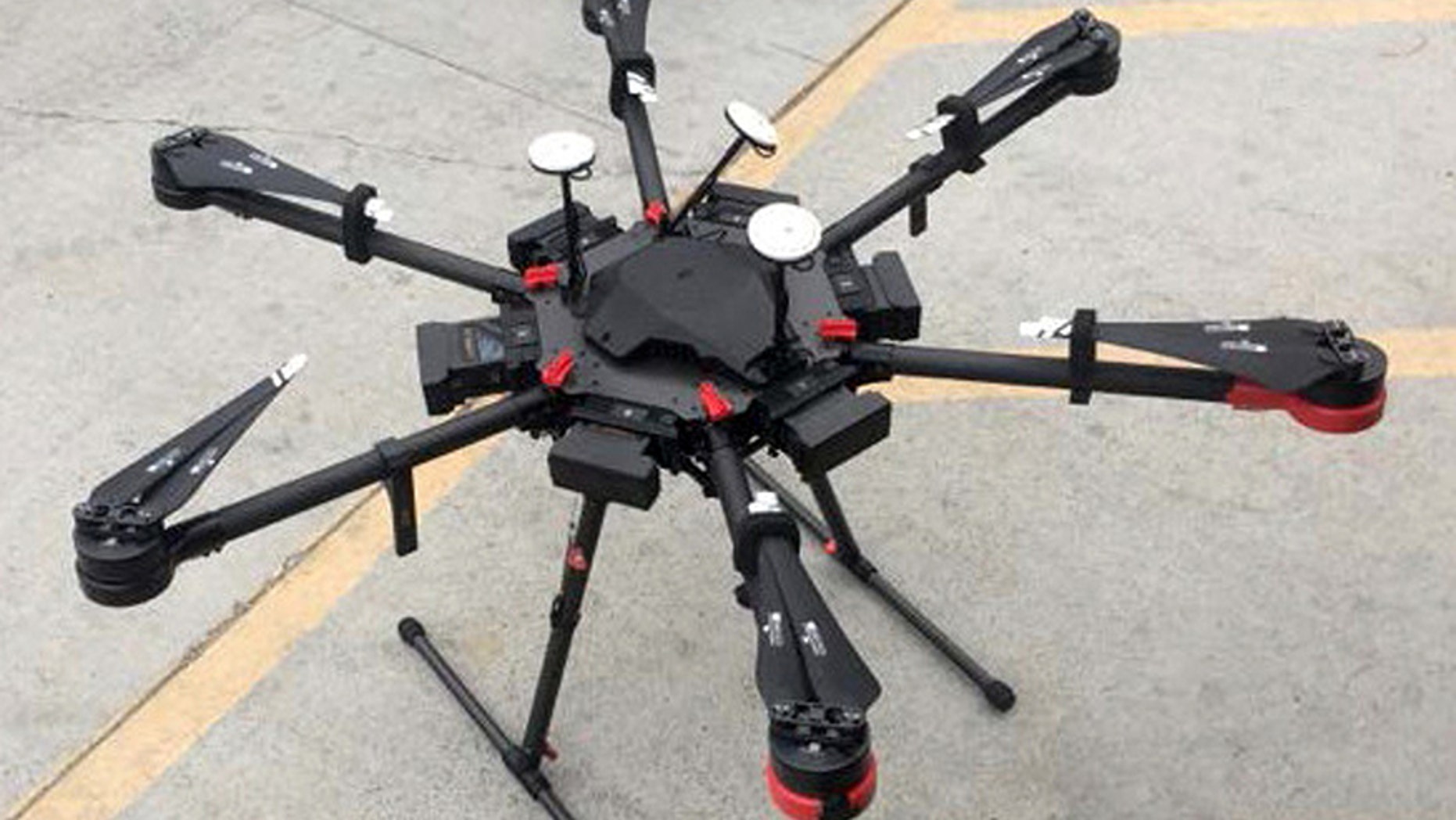 AUGUST 2008: Border agents recovered this 2-foot-high drone that was seen swooping over the border fence in southern California.