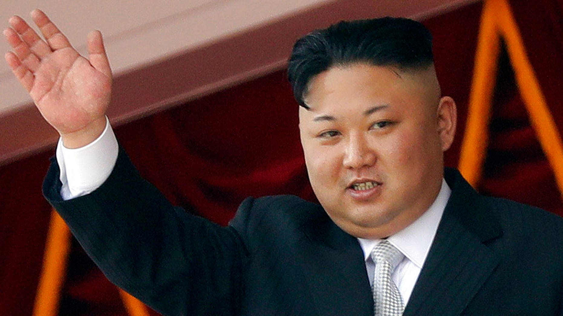 In this April 15, 2017, file photo, North Korean leader Kim Jong Un waves during a military parade in Pyongyang, North Korea. South Korea's military said Friday, Sept. 15, 2017 North Korea fired an unidentified missile from its capital Pyongyang that flew over Japan before landing in the northern Pacific Ocean.