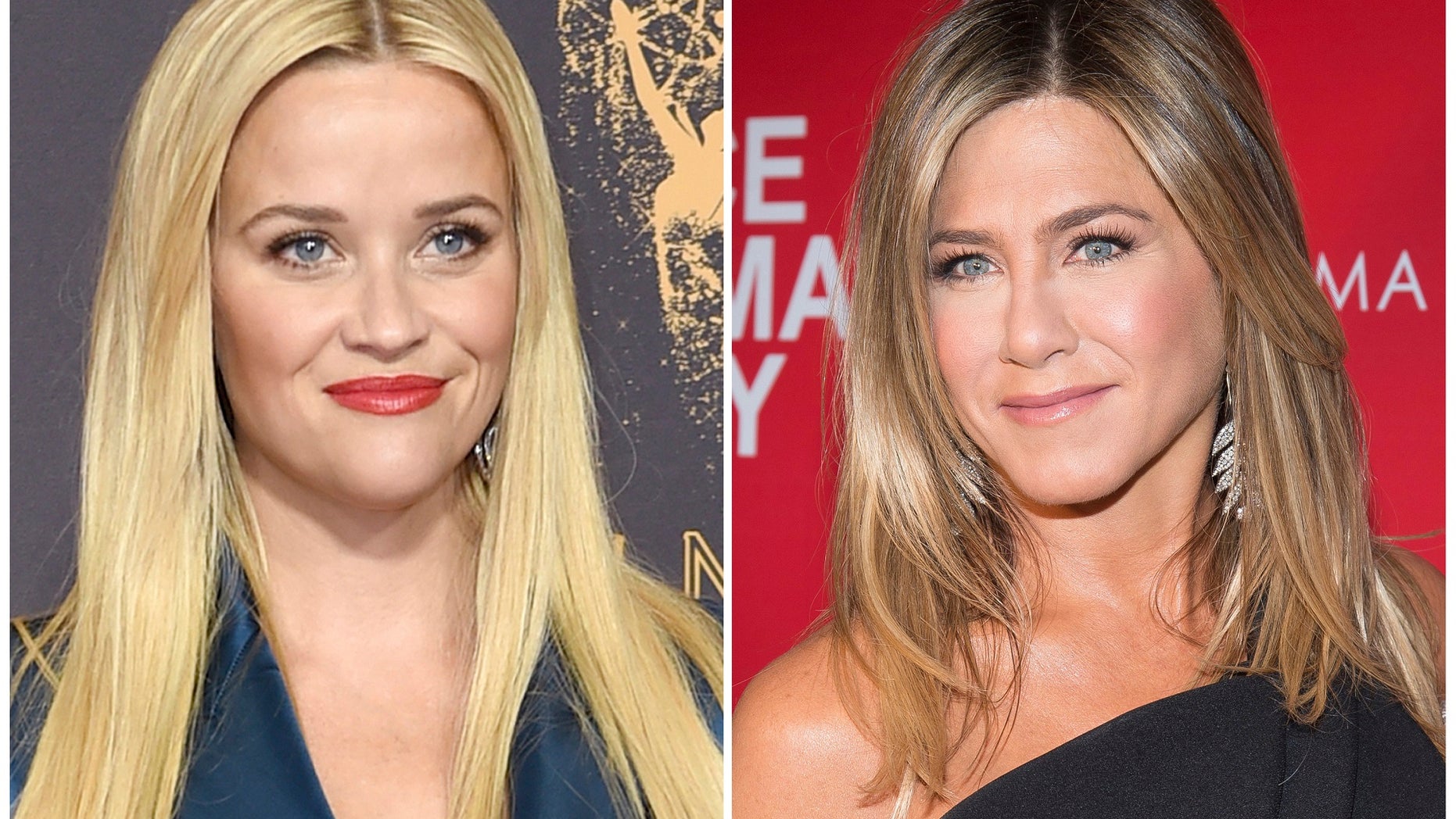 Actresses Reese Witherspoon (left) and Jennifer Aniston (right) are among those in the entertainment industry behind the launch of "Time's Up."