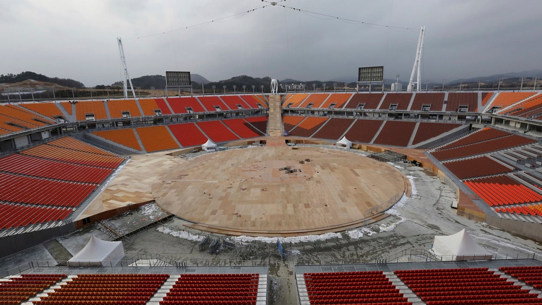 The Pyeongchang Olympic Stadium is an open-air stadium. A request to add a roof was denied.