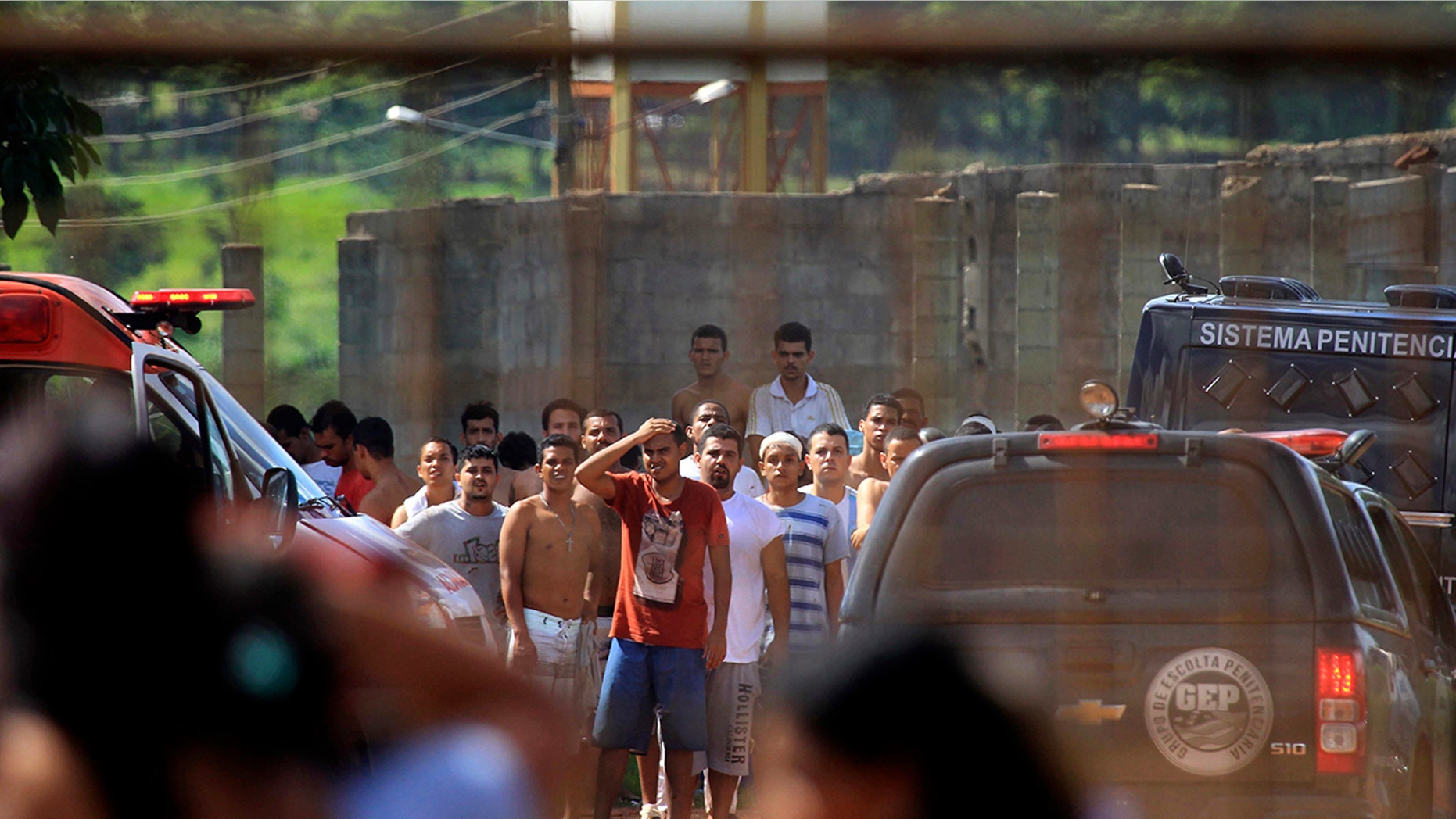 Brazilian police are searching for 99 inmates they said escaped following a prison riot that left nine dead.
