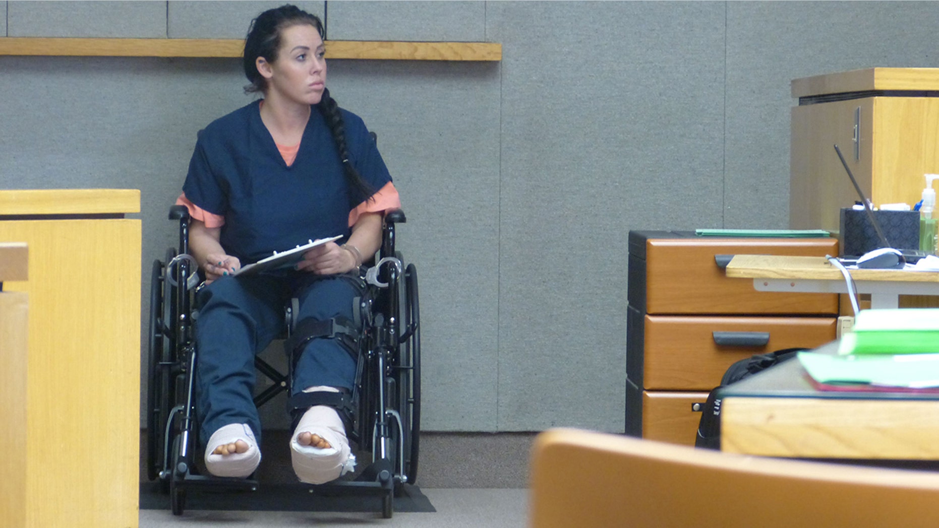 Grace Elizabeth Ward drove her car head-on into freeway traffic in an alleged suicide attempt.