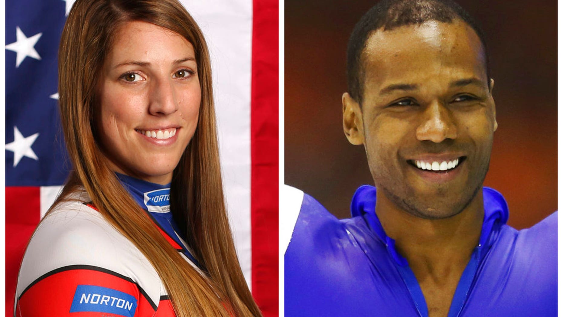 A tweet posted to the account of Shani Davis, right, is blasting the selection of luger Erin Hamlin as the U.S. flagbearer for Friday's opening ceremony for the Winter Olympics in South Korea.
