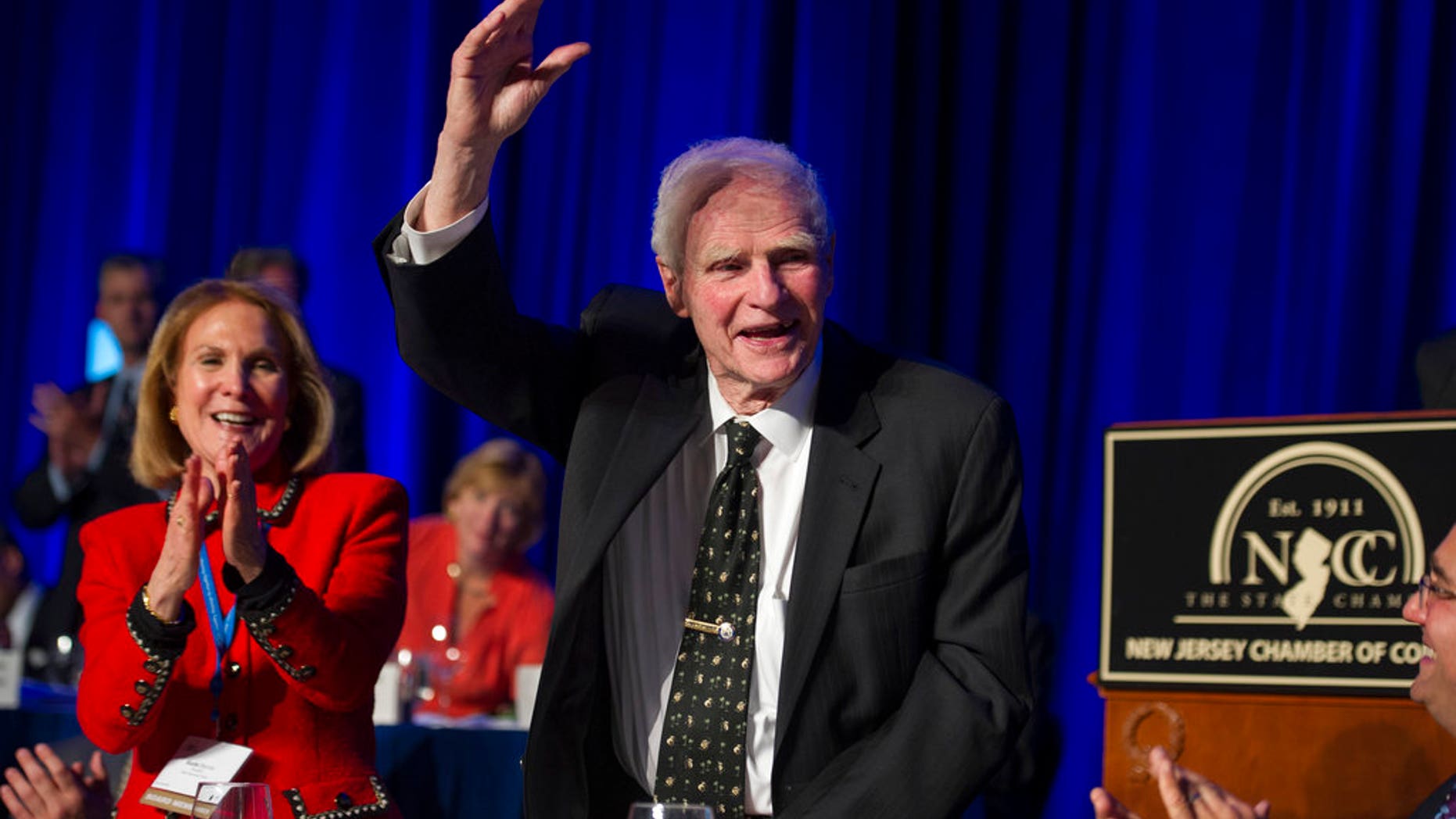 Former New Jersey Gov. Brendan Byrne died in January at age 93. A ceremony at Healy's Tavern in Jersey City on Friday was held in his honor.