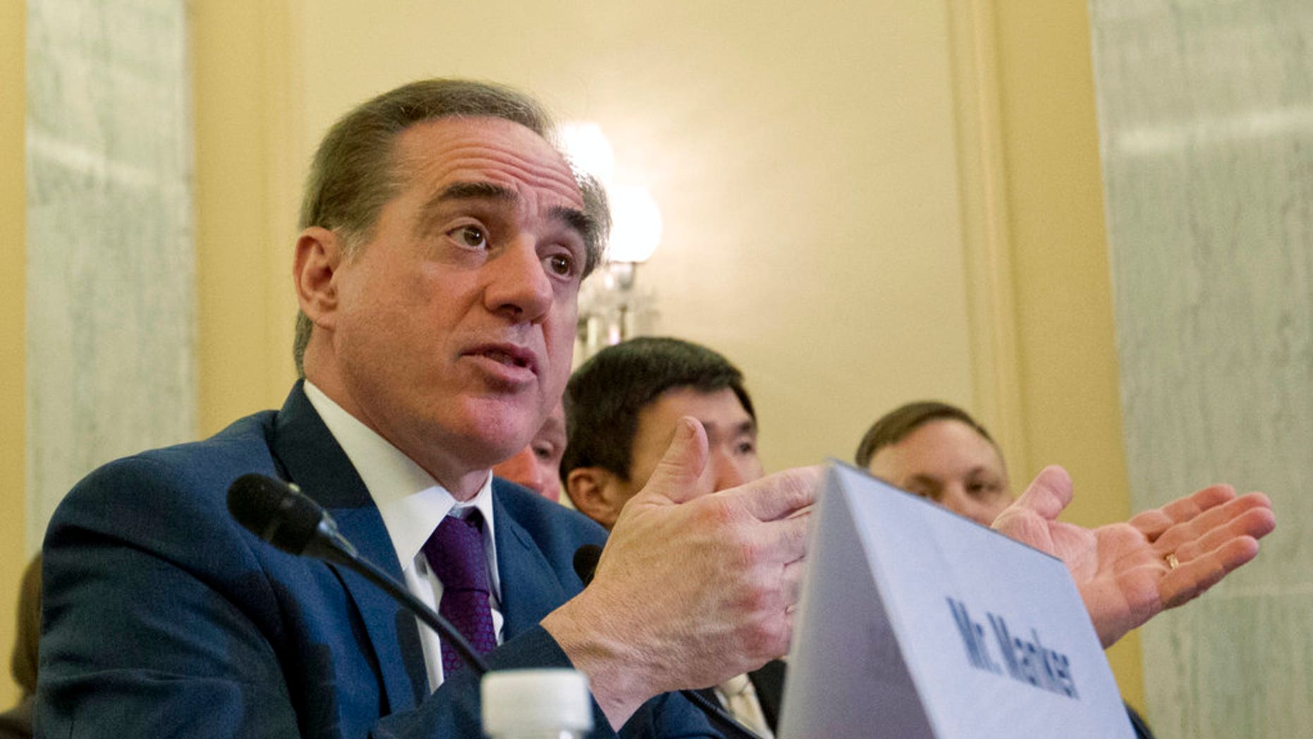 Former VA Secretary David Shulkin, pictured, was accused of neglecting cries for help from officials at a VA hospital in Manchester, NH.