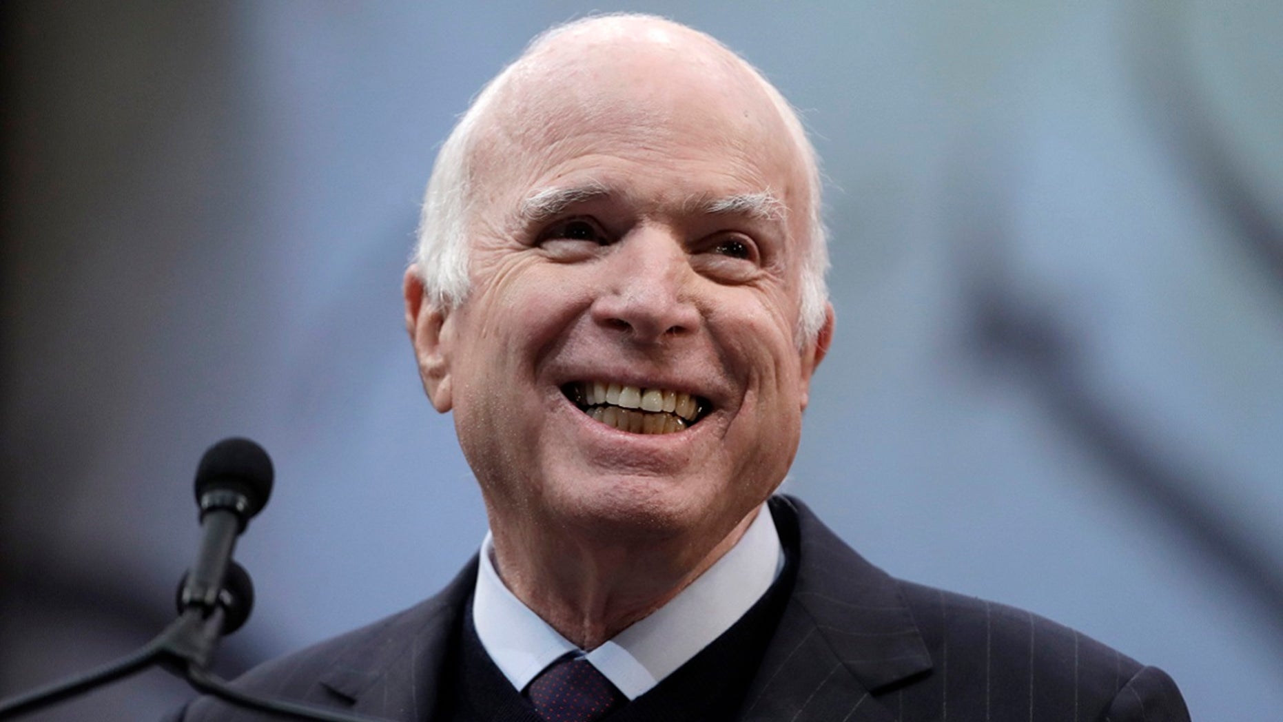 U.S. Sen. John McCain, R-Ariz., receives the Liberty Medal at the National Constitution Center in Philadelphia, Oct. 16, 2017.