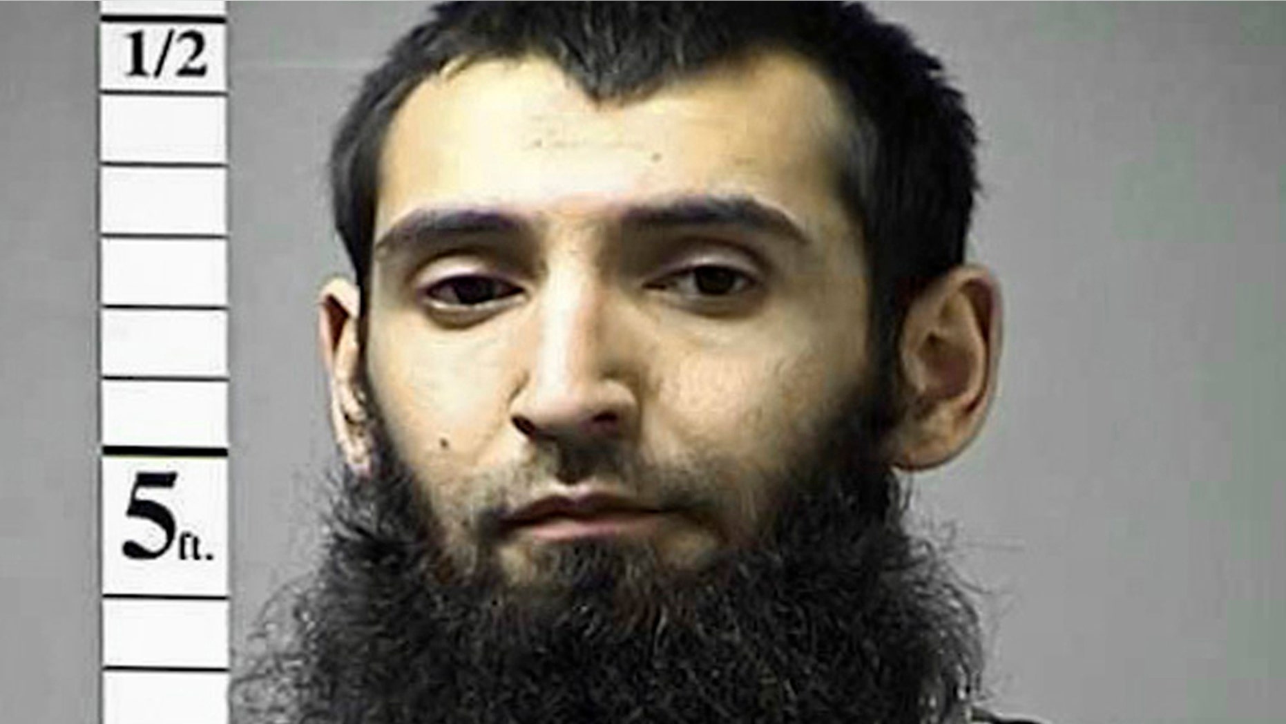 Undated booking photo of Sayfullo Saipov at St. Charles, Mo. Saipov, charged with murdering eight people on a New York City bike path and injuring many more spoke out in court Friday, June 22, 2018, over a prosecutor's objection, invoking "Allah" and defending the Islamic State.