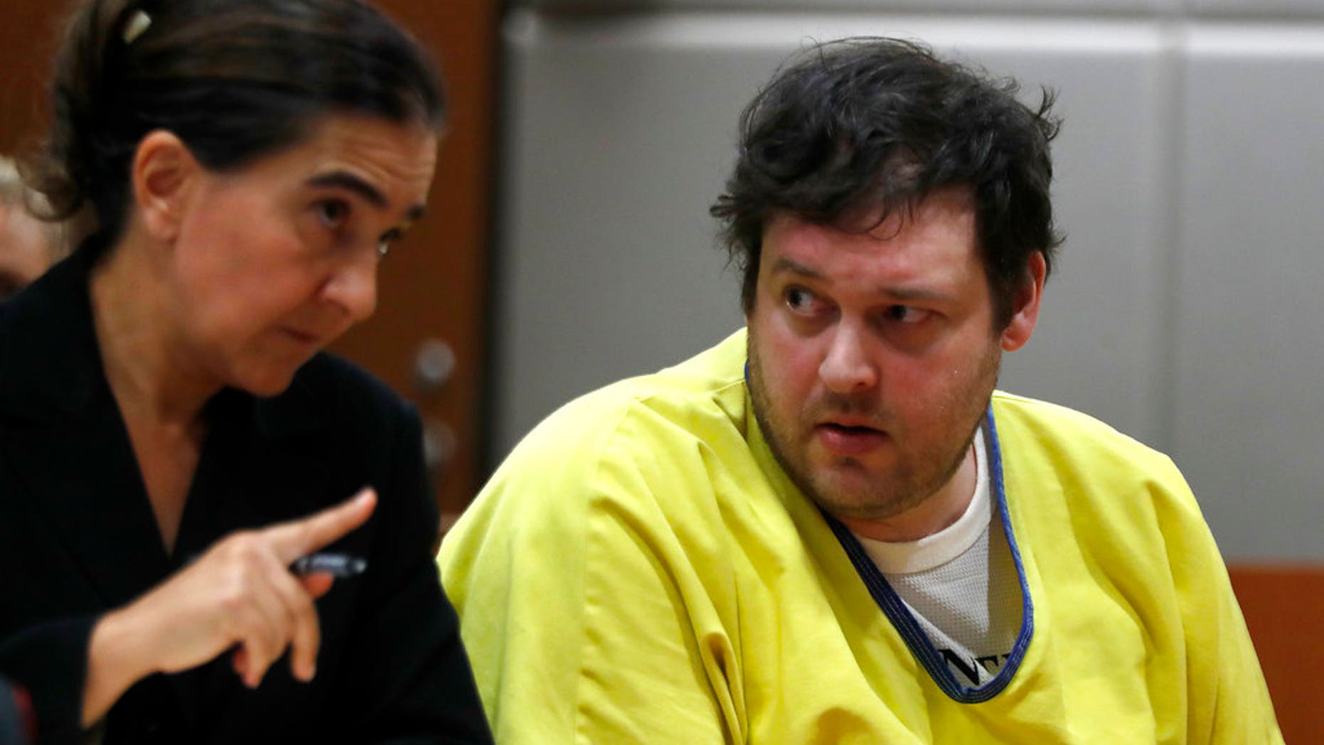 Blake Leibel, right, was sentenced to life in prison without the possibility of parole, in Los Angeles, June 26, 2018.
