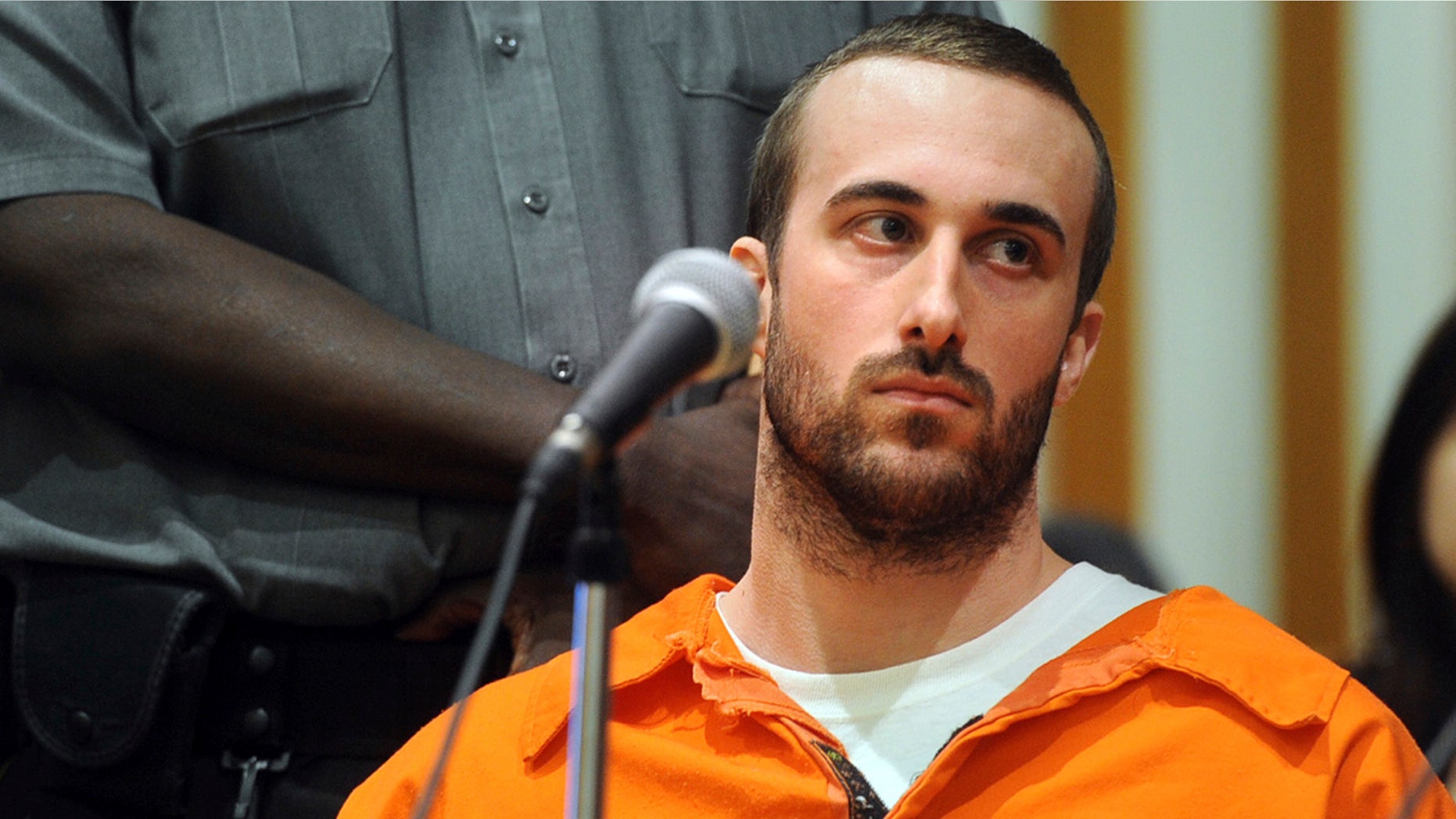 Kevin Navin appears at his sentencing hearing in Bridgeport Superior Court on June 29.
