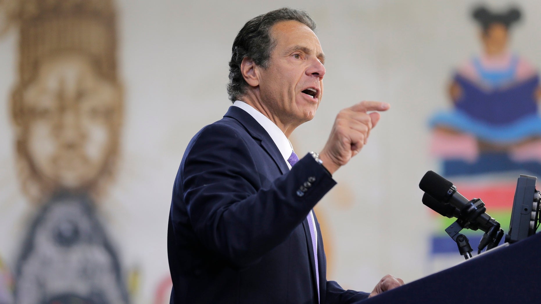 New York Gov. Andrew Cuomo speaks at an event in the Brownsville section of Brooklyn on July 5.