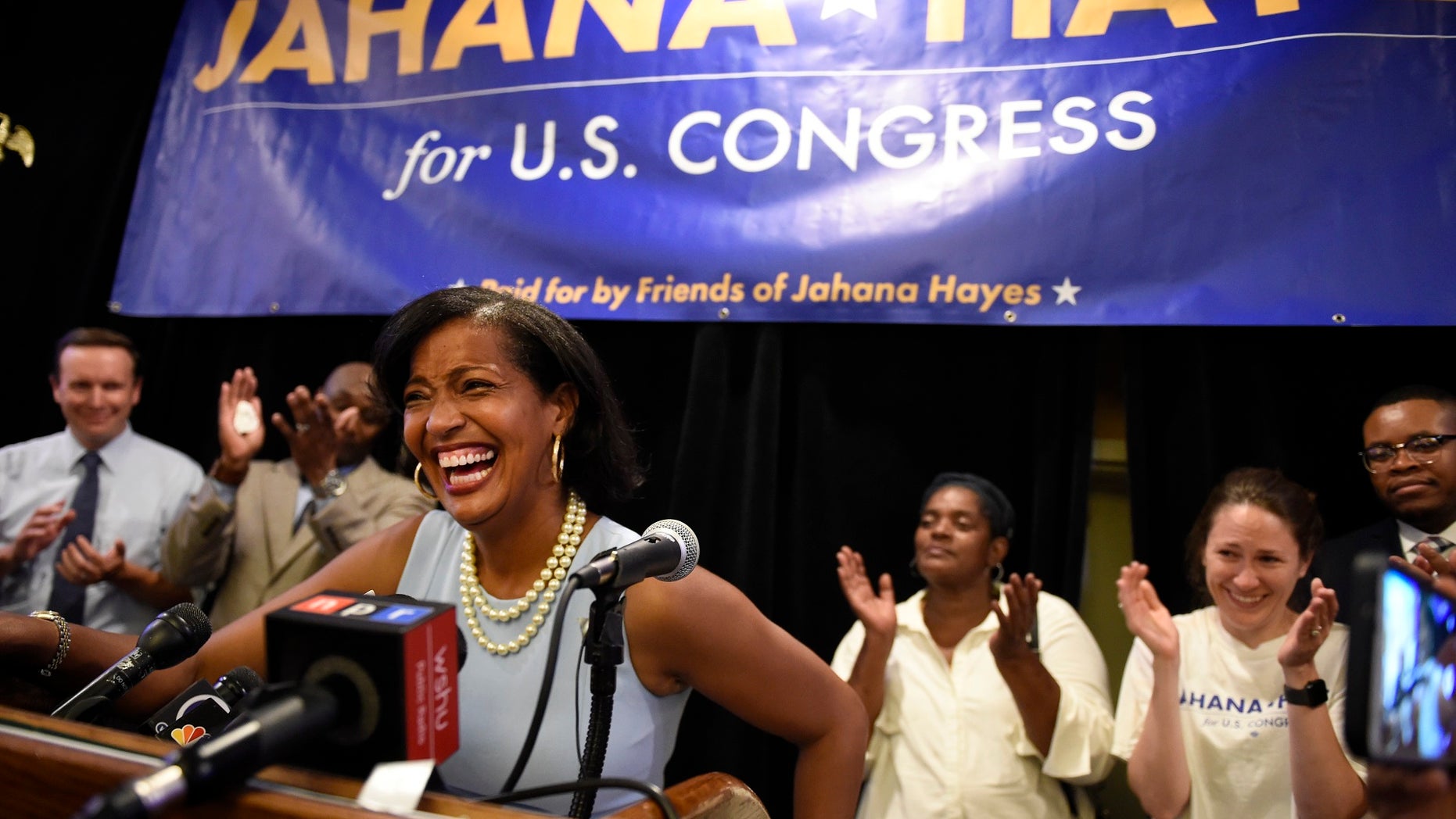 Jahana Hayes wins the Democratic primary in Connecticut's 5th District. A former National Teacher of the Year recipient, Hayes defeated a veteran politician in the primary.