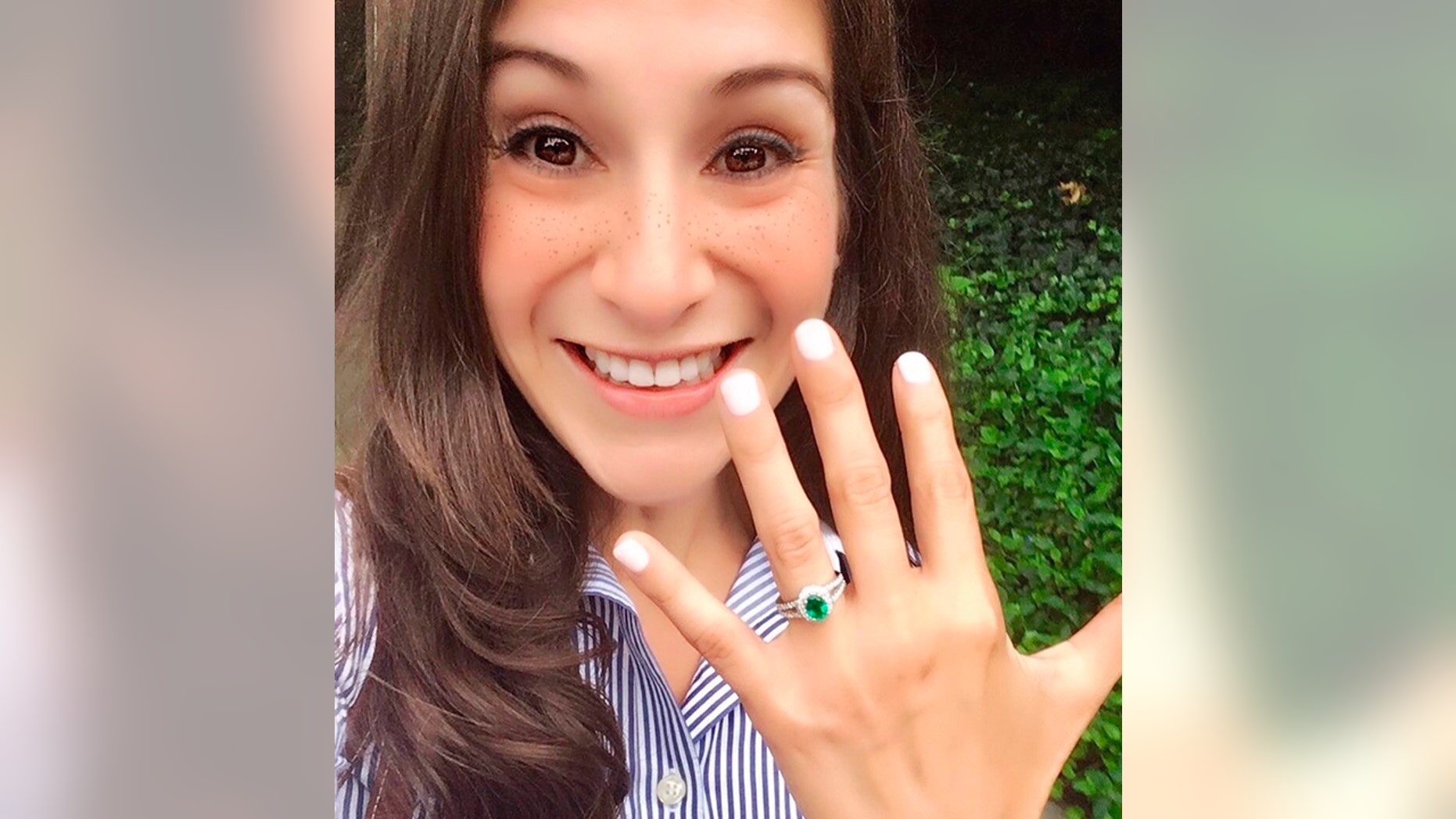 A photo of Wendy Karina Martinez. Police say Martinez, an avid runner who was killed in a residential neighborhood in the nation's capital after recently getting engaged, was likely a random target. Police say on Sept. 20, that a suspect has been arrested in the Tuesday stabbing death of Martinez near Logan Circle in Washington.